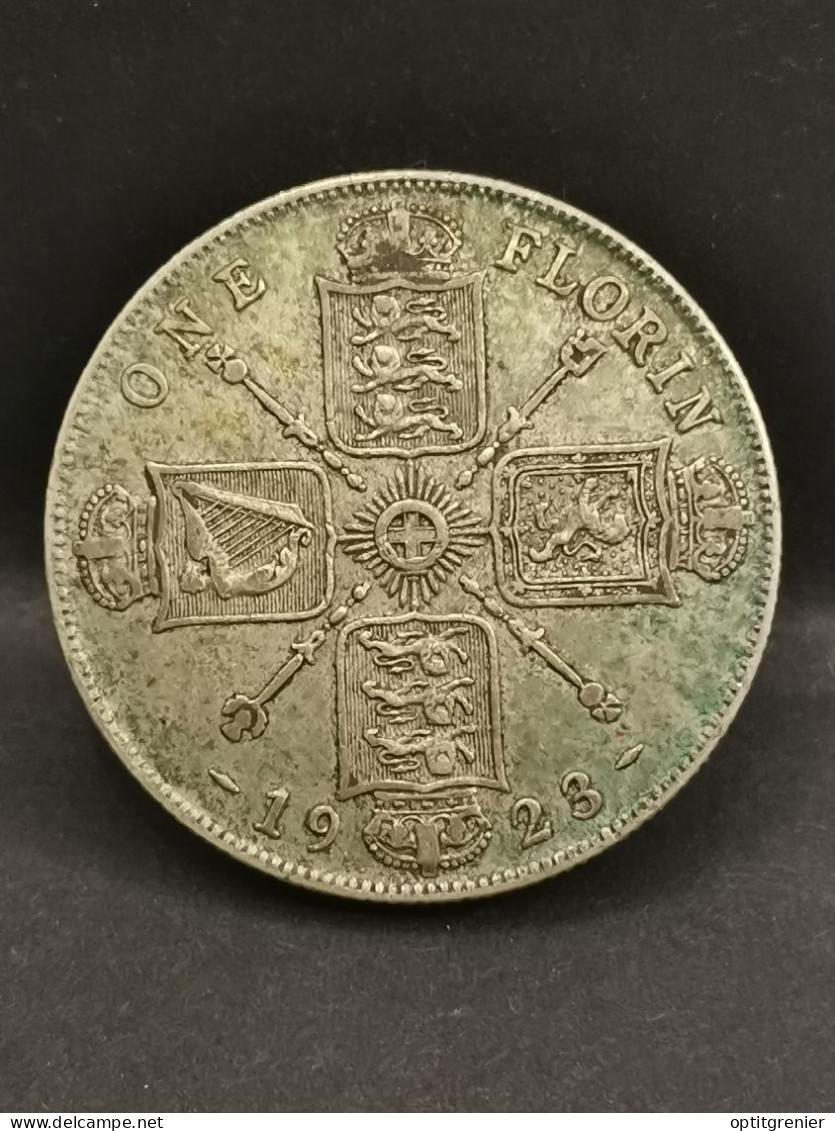 1 FLORIN  ARGENT 1923 GEORGE V ROYAUME UNI / UNITED KINGDOM SILVER - J. 1 Florin / 2 Shillings