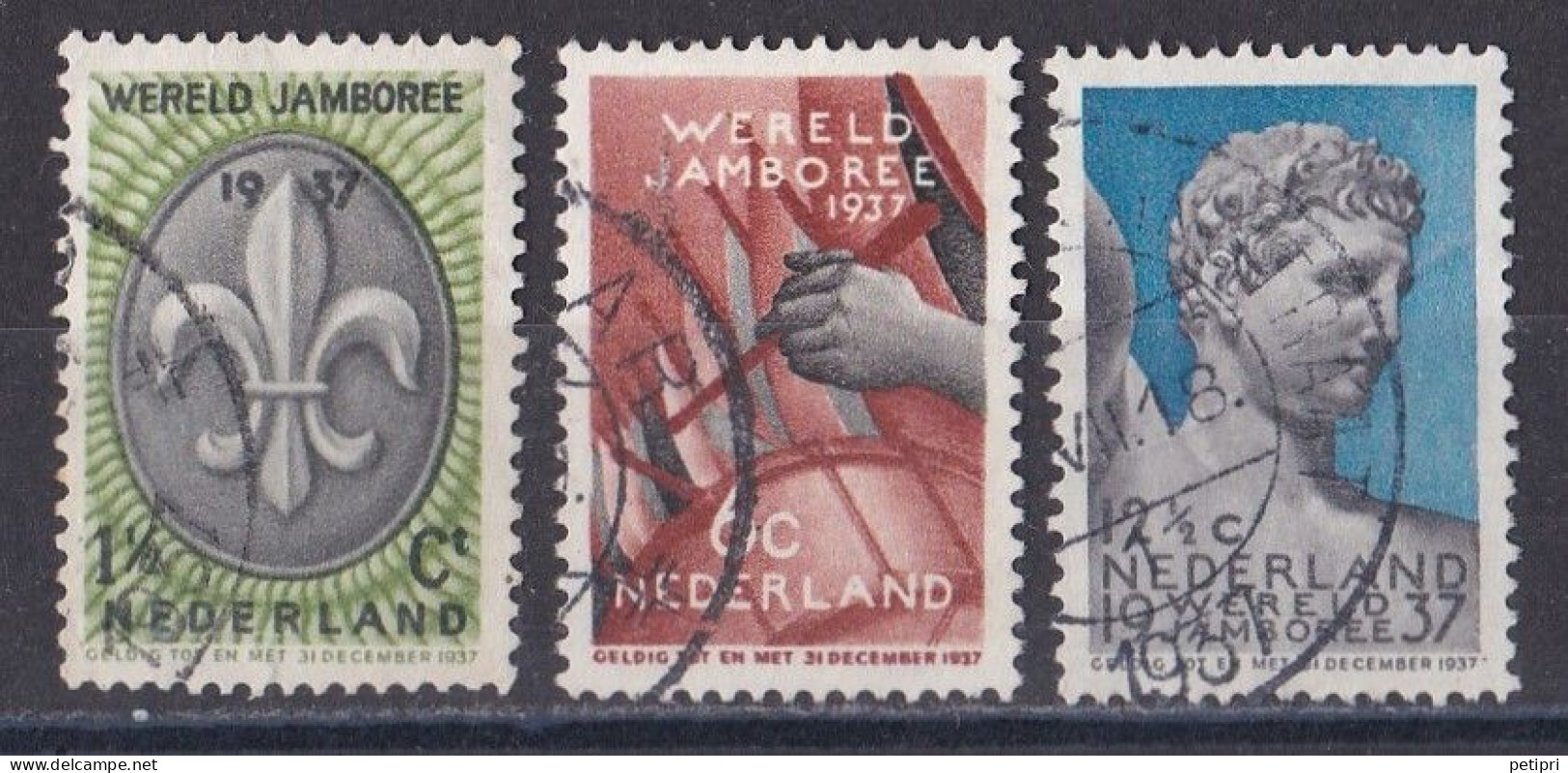 Pays Bas - 1930 - 1948 ( Wilhelmine )   Y&T  N ° 292  293  294  Oblitéré - Gebruikt