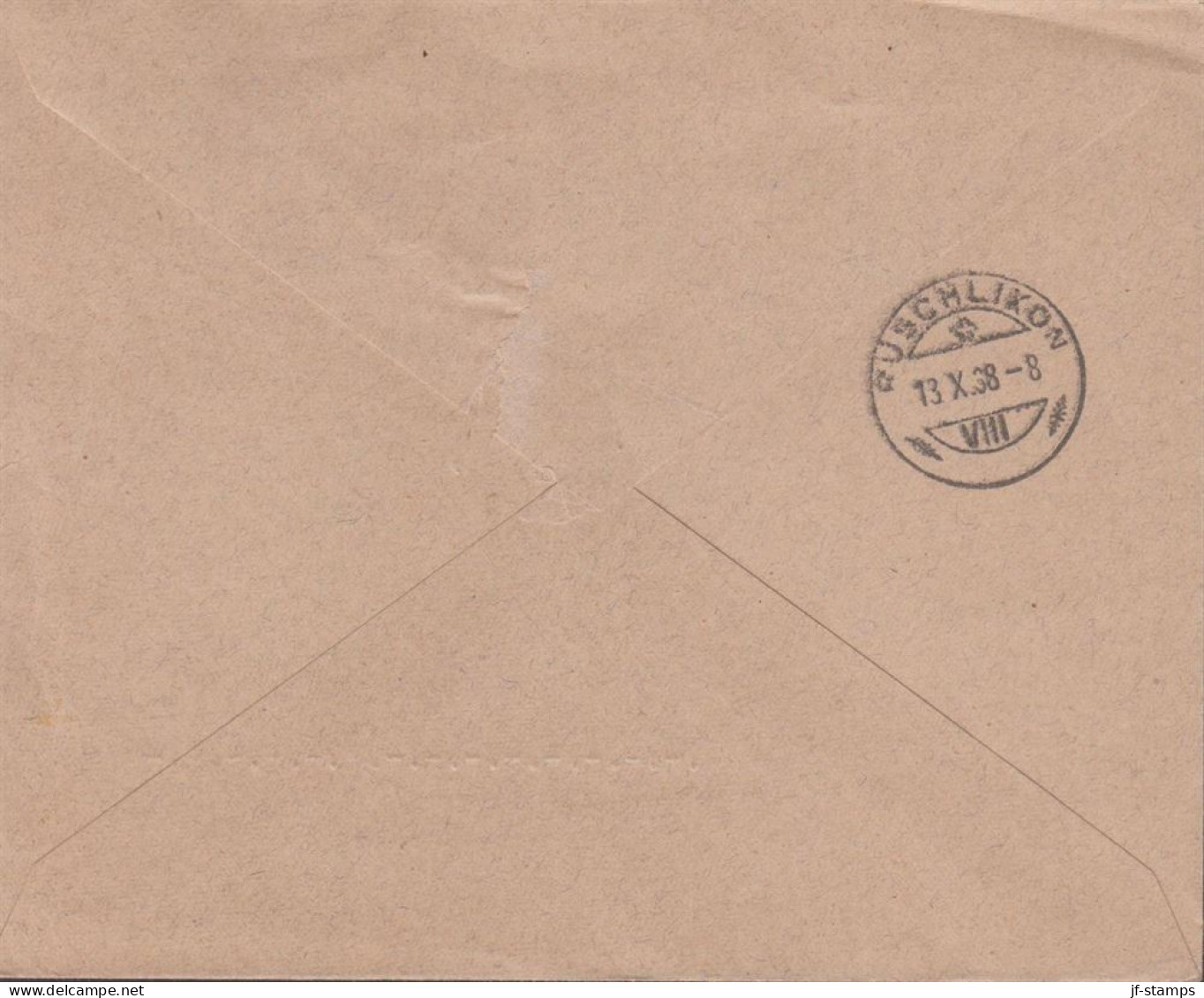 1938. SVERIGE. _Fine LUFTPOST REGISTERED Cover With 10 + 50 öre LUFTPOST To Schweiz Cance... (Michel 213-214) - JF444797 - Covers & Documents