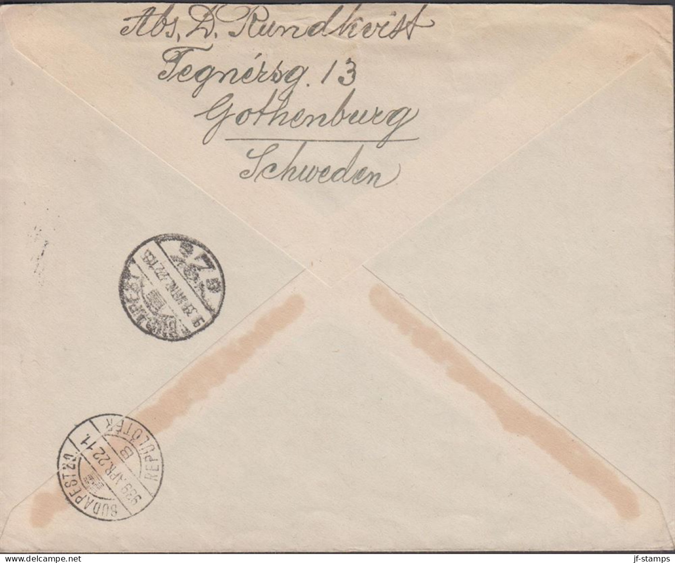 1938. SVERIGE. _Fine LUFTPOST REGISTERED Cover With 10 + 50 öre LUFTPOST To Budapest, Ung... (Michel 213-214) - JF444798 - Storia Postale