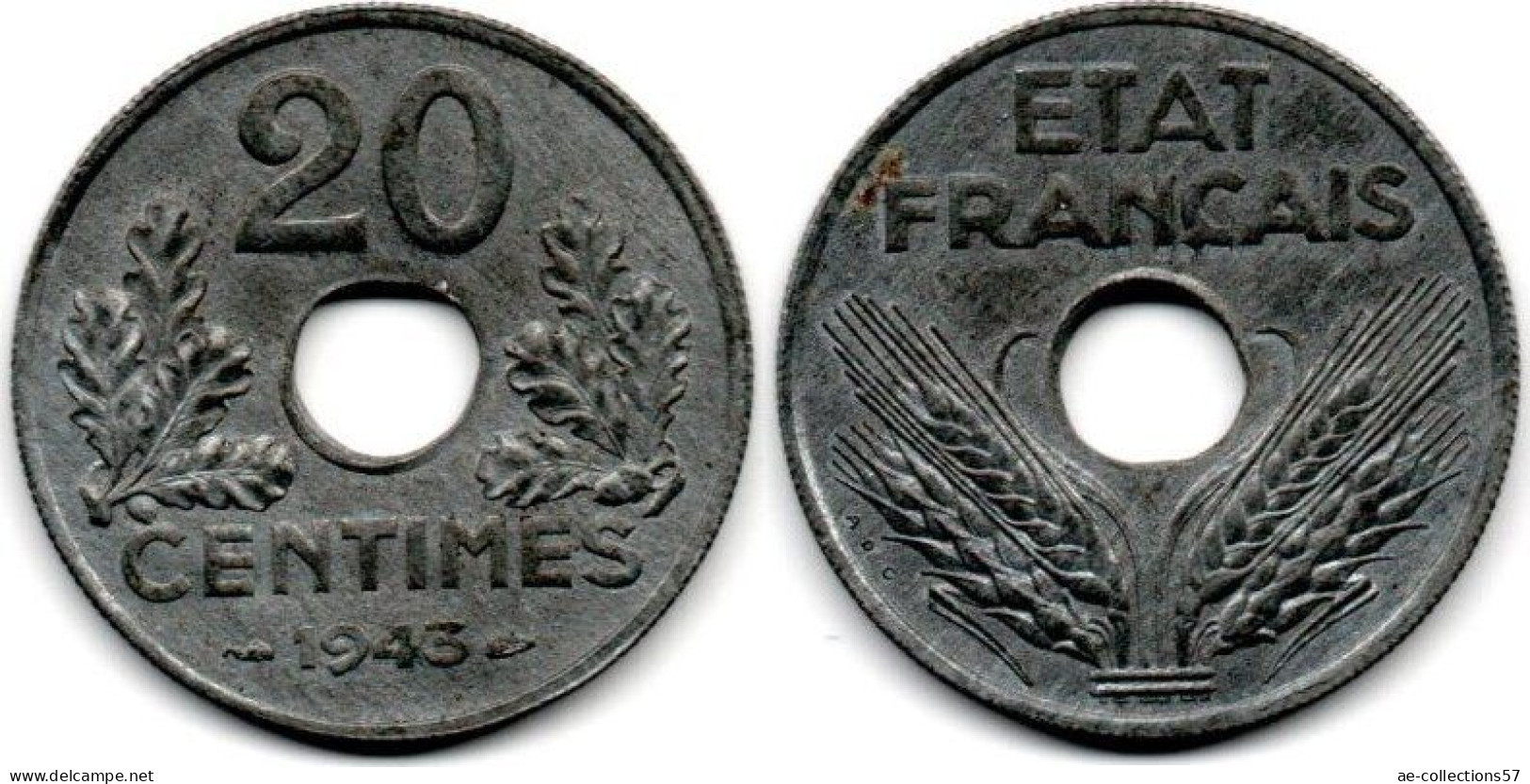 MA 28445 /  20 Centimes 1943 SUP - 20 Centimes