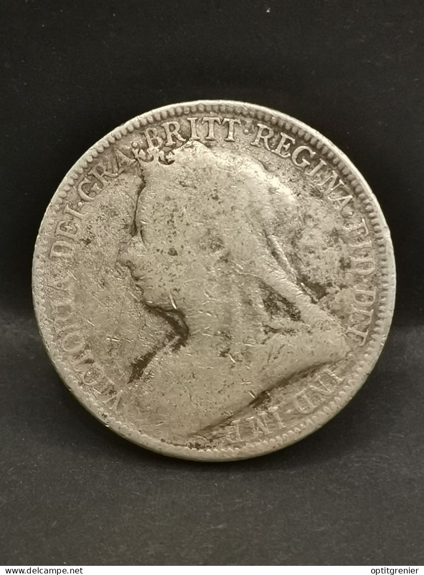 1 FLORIN  ARGENT 1899 VICTORIA OLD HEAD ROYAUME UNI / UNITED KINGDOM SILVER - J. 1 Florin / 2 Shillings