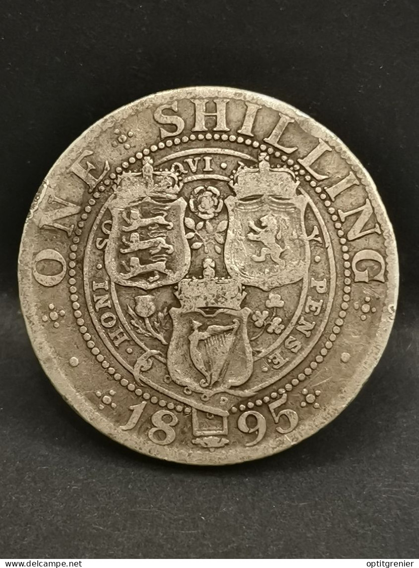 1 SHILLING ARGENT 1895 VICTORIA OLD HEAD ROYAUME UNI / UNITED KINGDOM SILVER - I. 1 Shilling