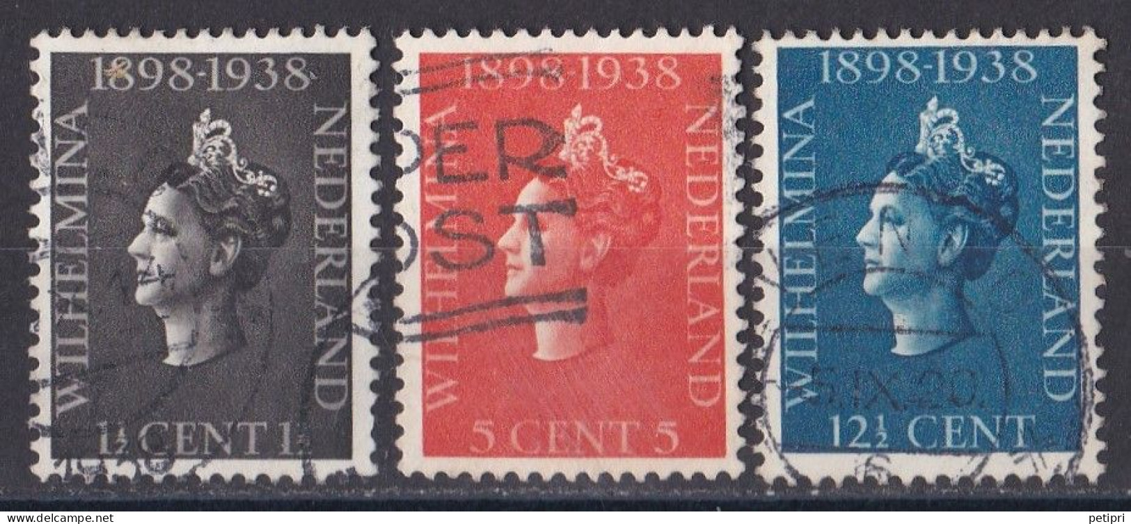 Pays Bas - 1930 - 1948 ( Wilhelmine )   Y&T  N ° 309  310  311  Oblitéré - Gebruikt