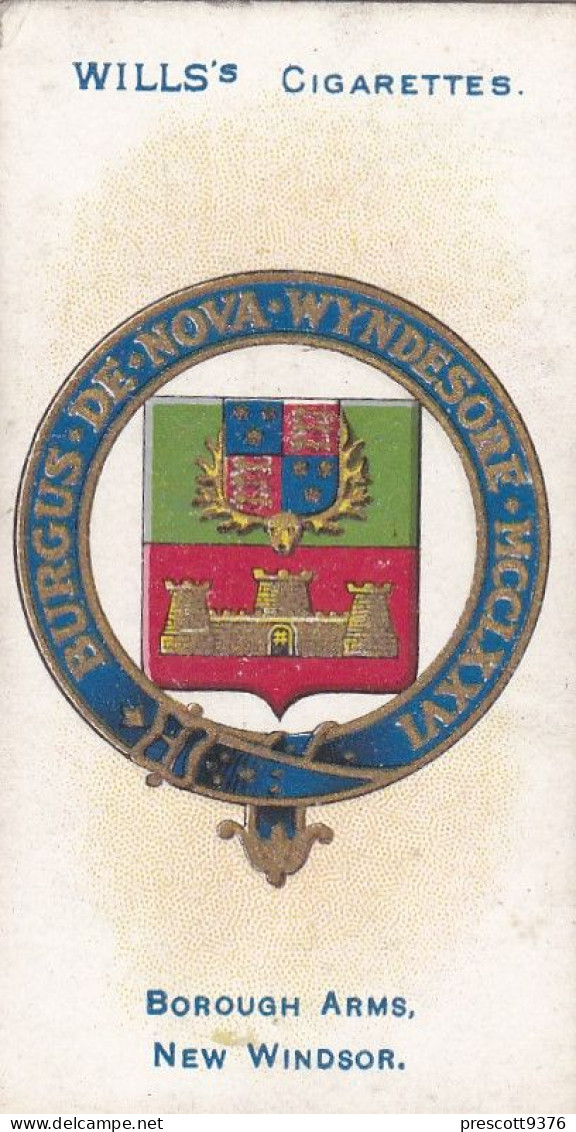 Borough Arms 1906 - Wills Cigarette Card - Antique - 58 Windsor - Wills