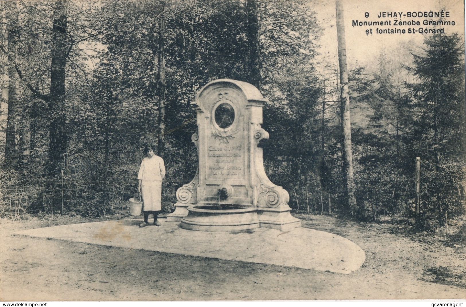 JEHAY BODEGNEE   MONUMENT ZENOBE GRAMME ET FONTAINE ST GERARD       2 SCANS - Amay