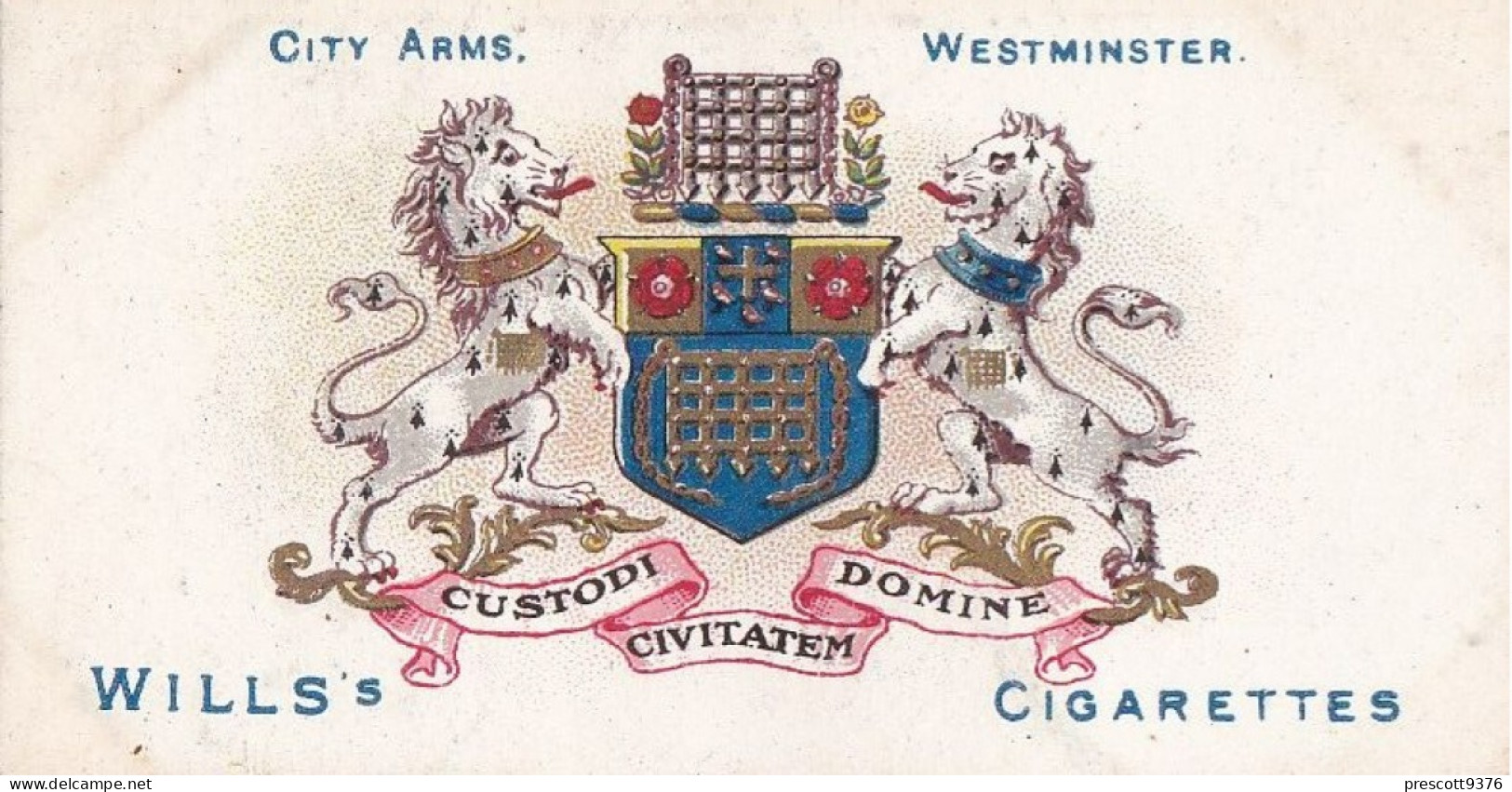 Borough Arms 1906 - Wills Cigarette Card - Antique - 64 Westminster - Wills