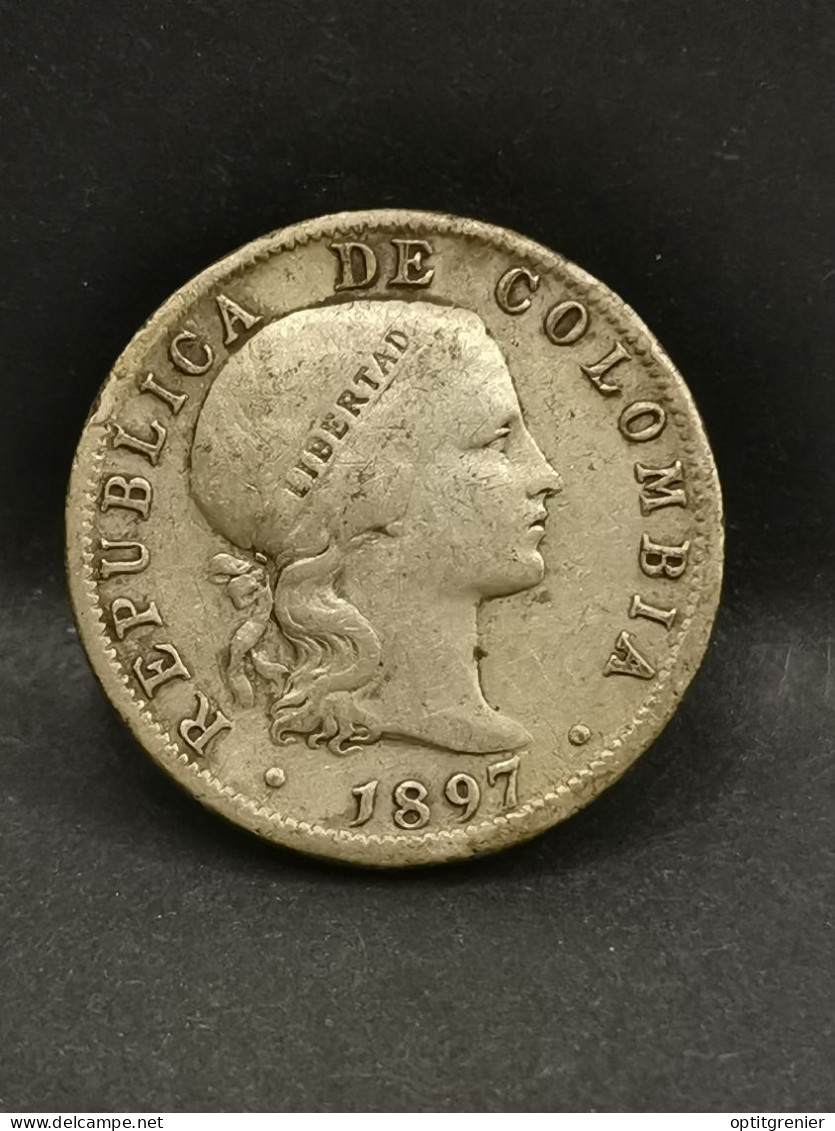 10 CENTAVOS ARGENT 1897 COLOMBIE / COLOMBIA SILVER - Colombia