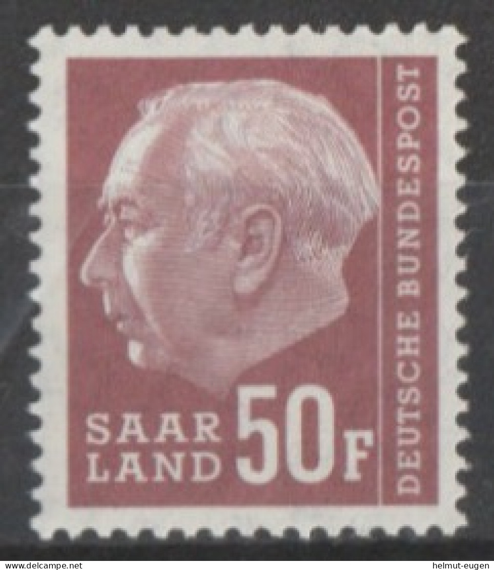 "Deutschland Saargebiet" - MiNr. 422 Deutschland Saargebiet Und Saarland 1957, 2. Nov./20. Dez. Freimarken: Bundespräsid - Oblitérés