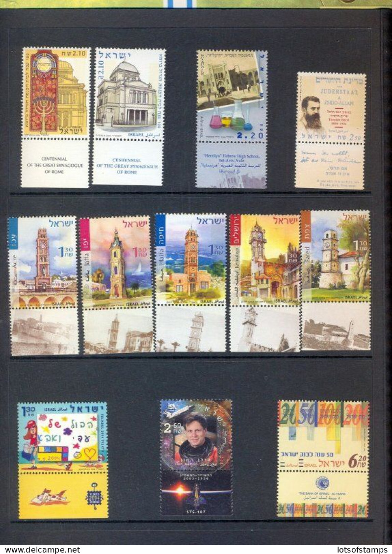 Israel 2004 COMPLETE YEAR SET WITH S/SHEETS MNH - SEE 4 SCANS - Storia Postale