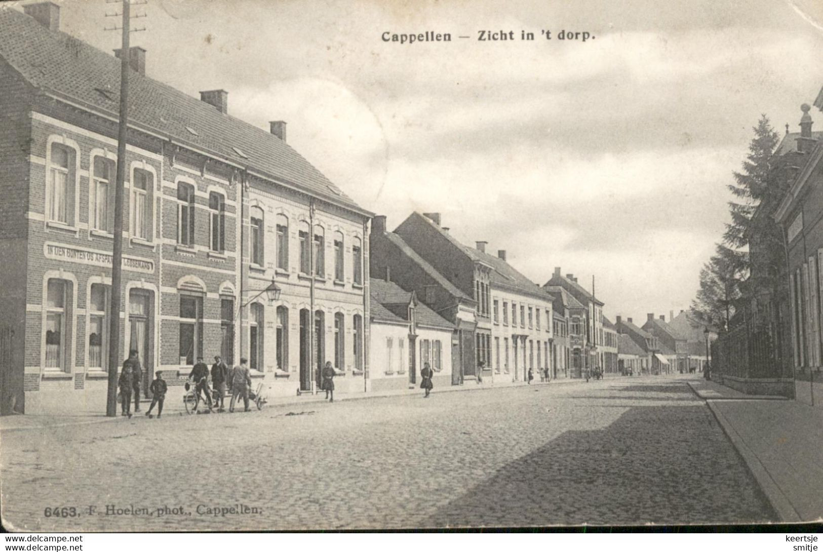 KAPELLEN 1913 ZICHT IN 'T DORP AFSPANNING IN DEN BONTEN OS - KLEINE ANIMATIE - HOELEN 6463 - Kapellen