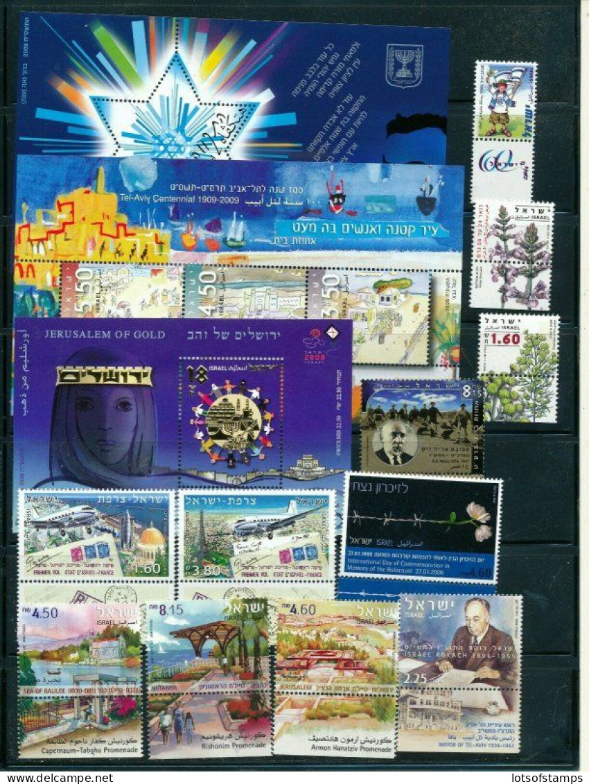 ISRAEL 2008 COMPLETE YEAR SET STAMPS + S/SHEETS MNH - SEE 3 SCANS - Cartas & Documentos