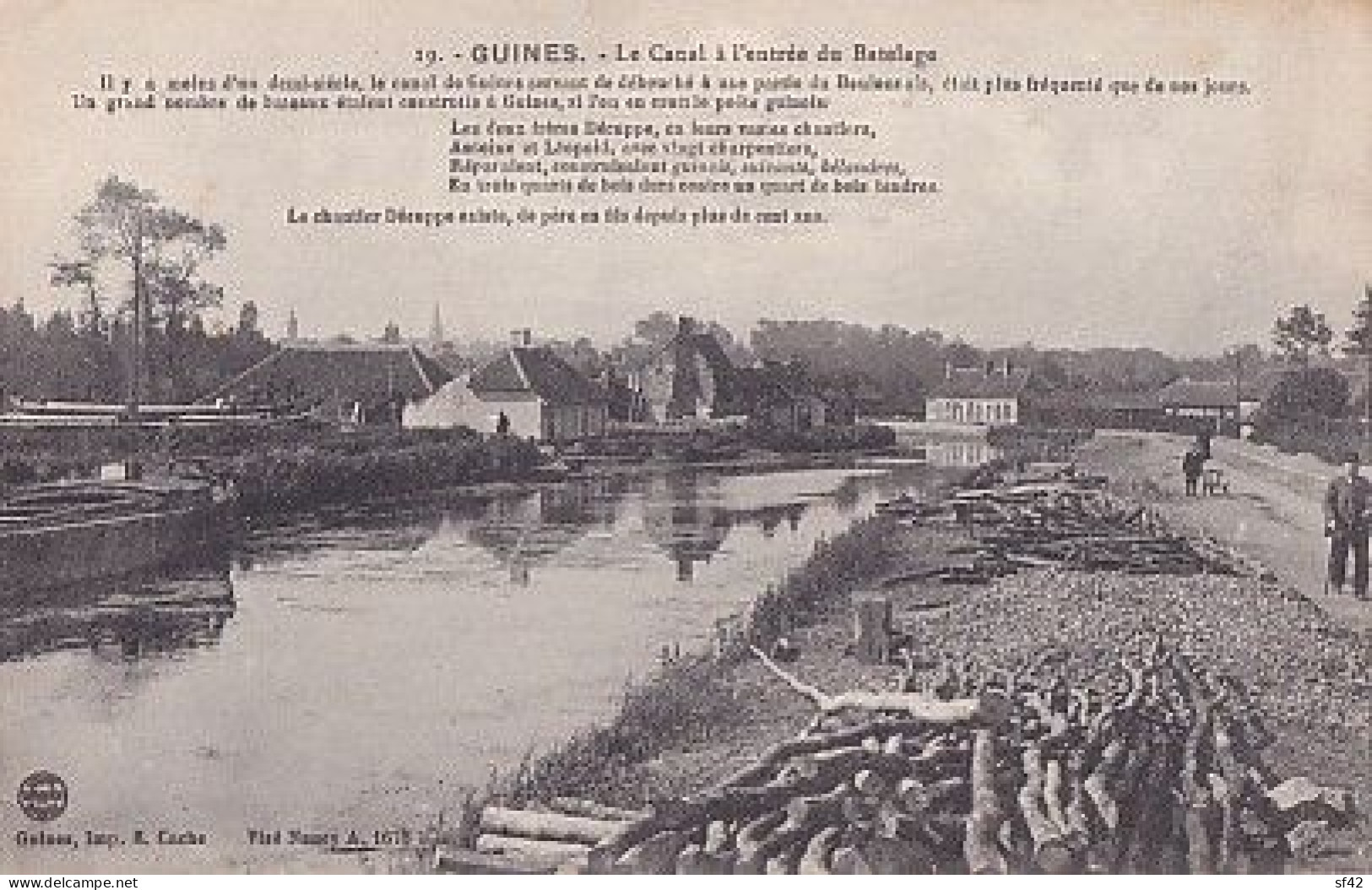 GUINES          LE CANAL A L ENTREE DU BATELAGE - Guines