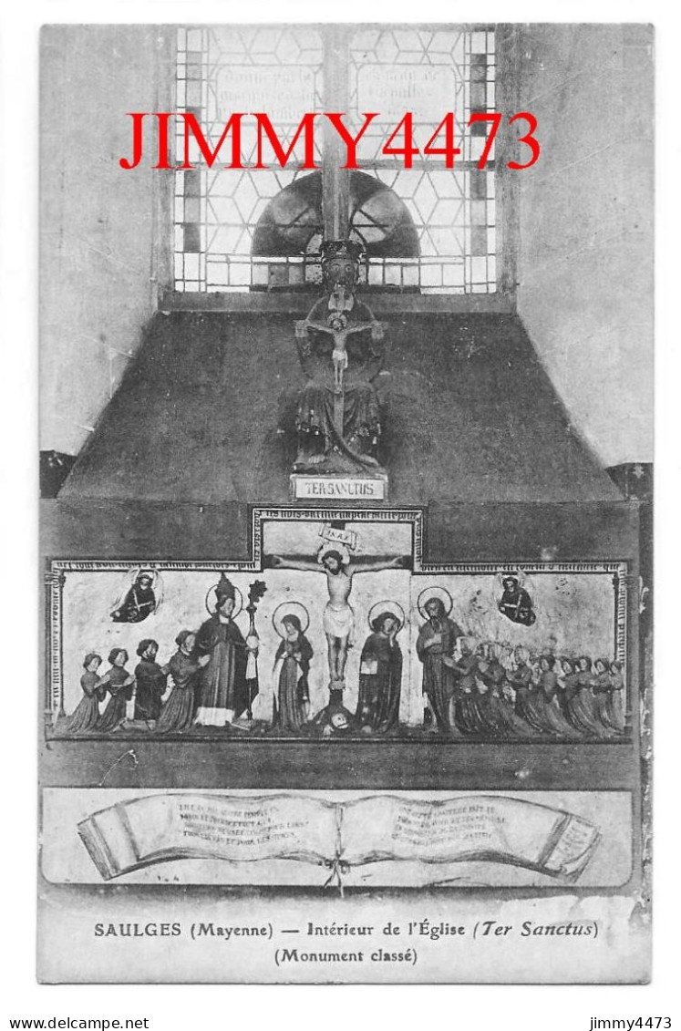 CPA - SAULGES (Mayenne) - Intérieur De L' Eglise ( Ter Sanctus ) ( Canton De Meslay Du Maine ) Edit. G. Joublin - Meslay Du Maine