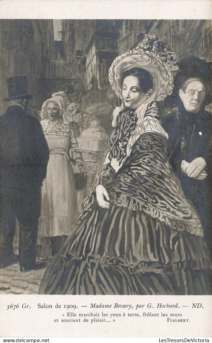 MUSEE - Salon De 1909 - Madame Bovary Par G Hochard - "Elle Marchait, Les Yeux..." - ND Phot - Carte Postale Ancienne - Musées