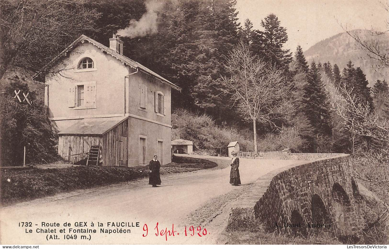 FRANCE - Route De Gex à La Faucille - Le Châlet Et Fontaine Napoléon - Paysanne - Carte Postale Ancienne - Gex