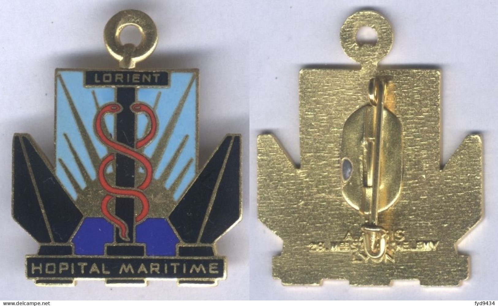 Insigne De L'Hôpital Maritime De Lorient - Medical Services