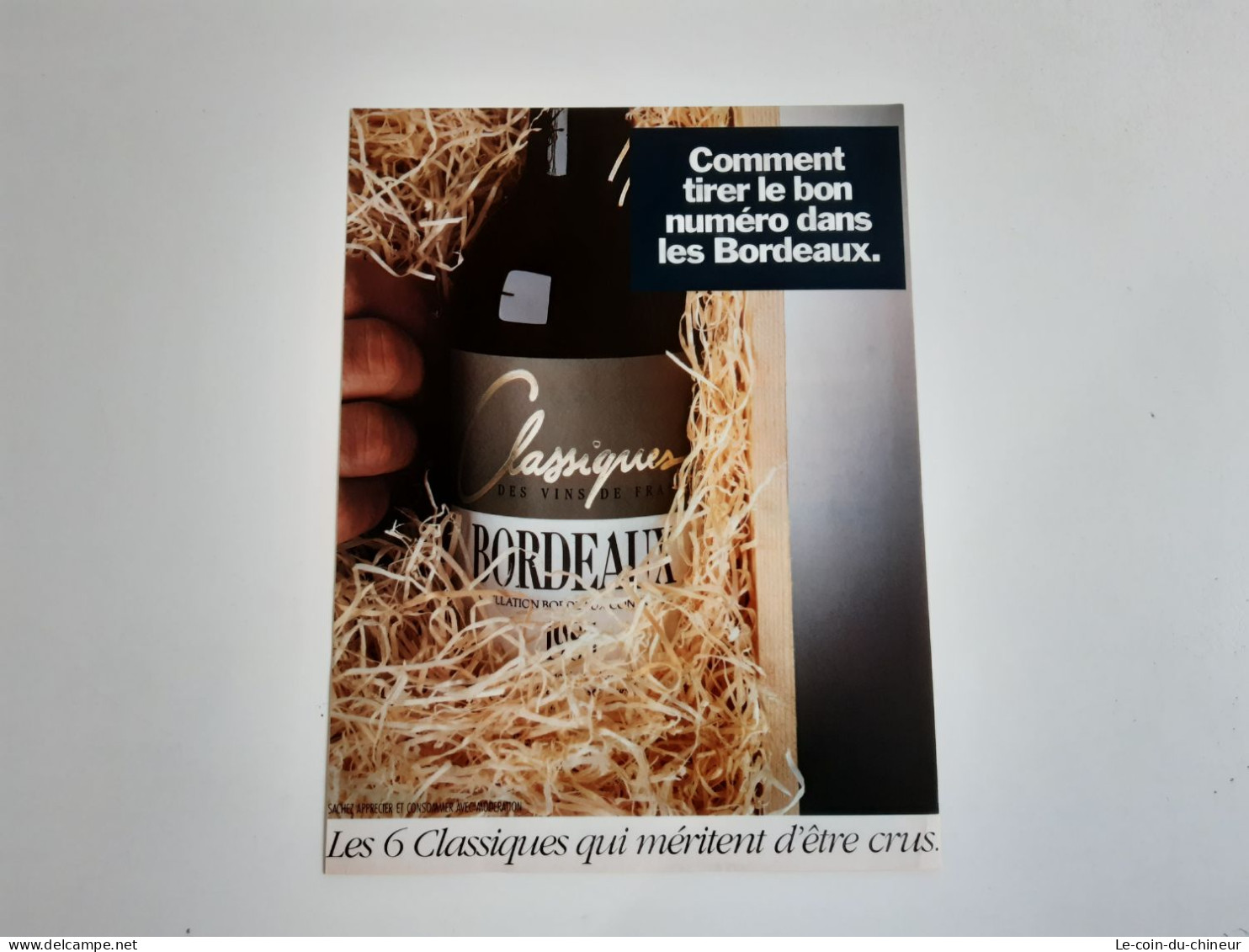 Publicité De Presse Vin Bordeaux Classiques - Alcohols