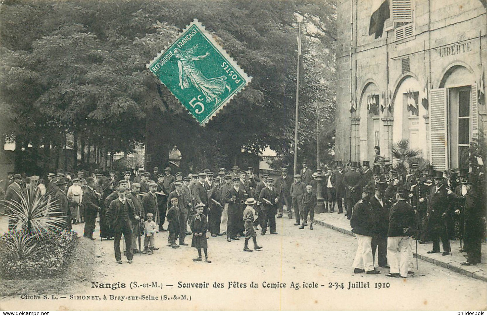 SEINE ET MARNE  NANGIS  Souvenir Des Fetes Du Comice Agricole Juillet 1910 - Nangis