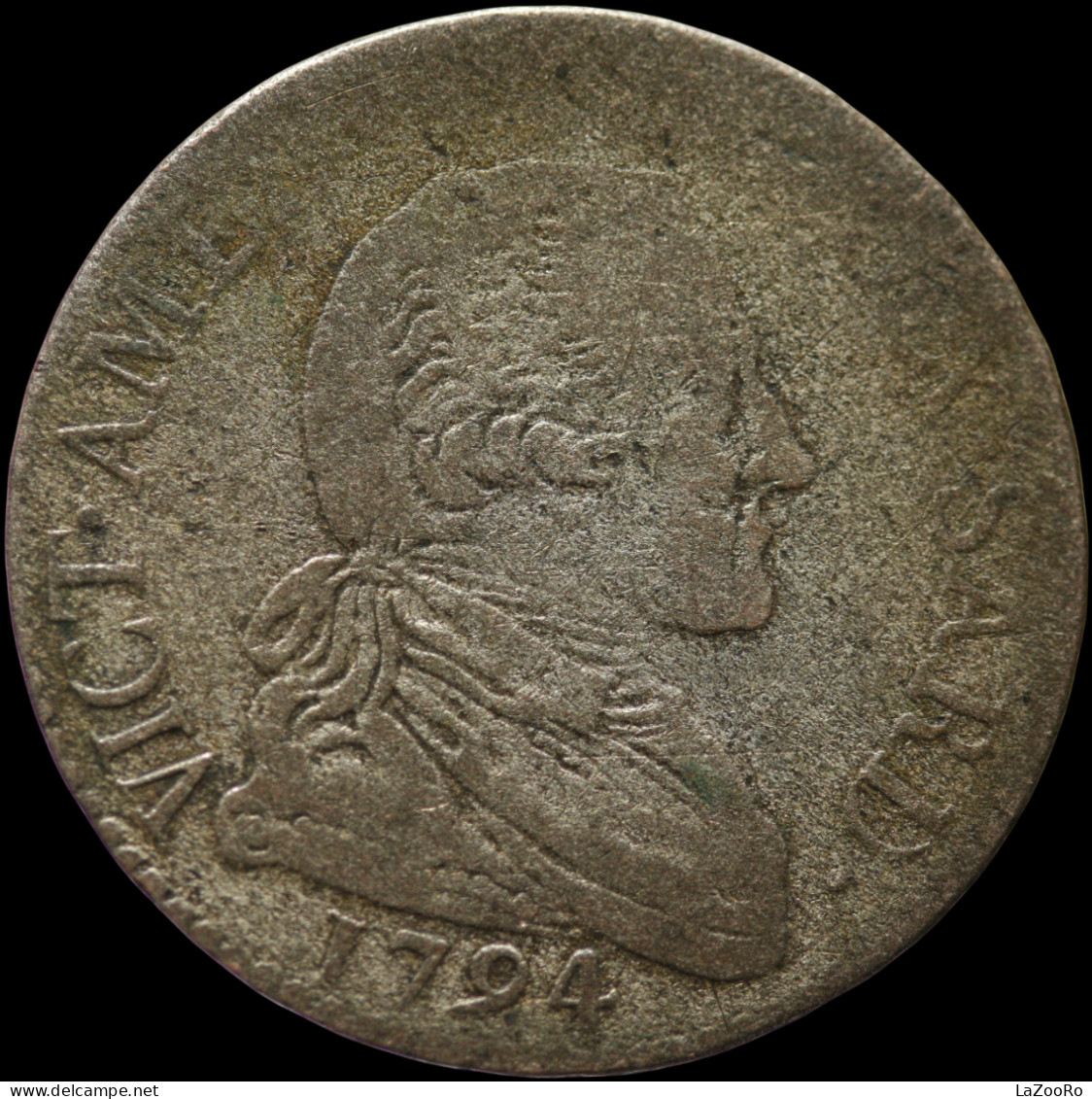 LaZooRo: Italy SARDINIA 20 Soldi 1794 F - Silver - Piémont-Sardaigne-Savoie Italienne