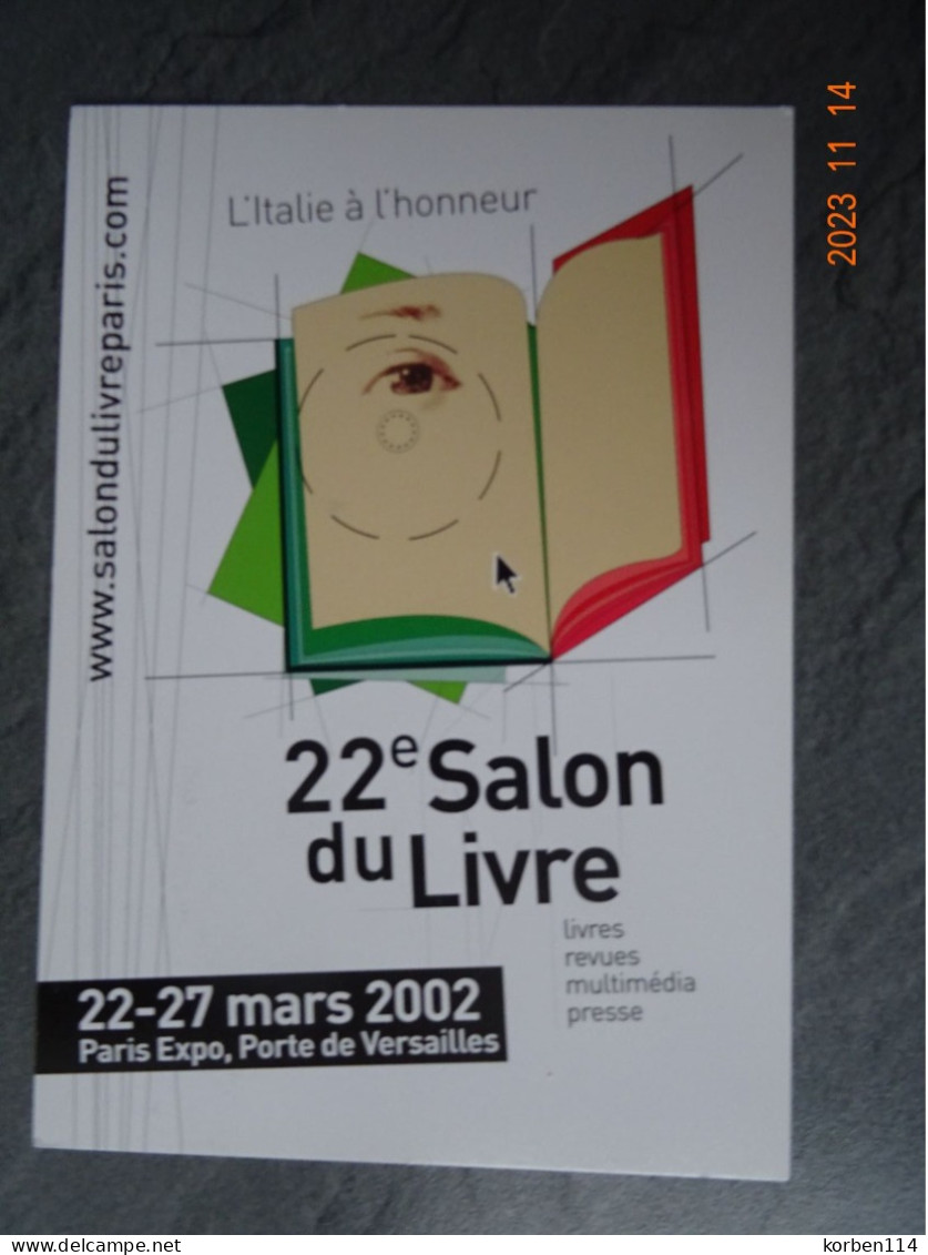 2002    PARIS EXPO  22 E SALON DU LIVRE - Ausstellungen