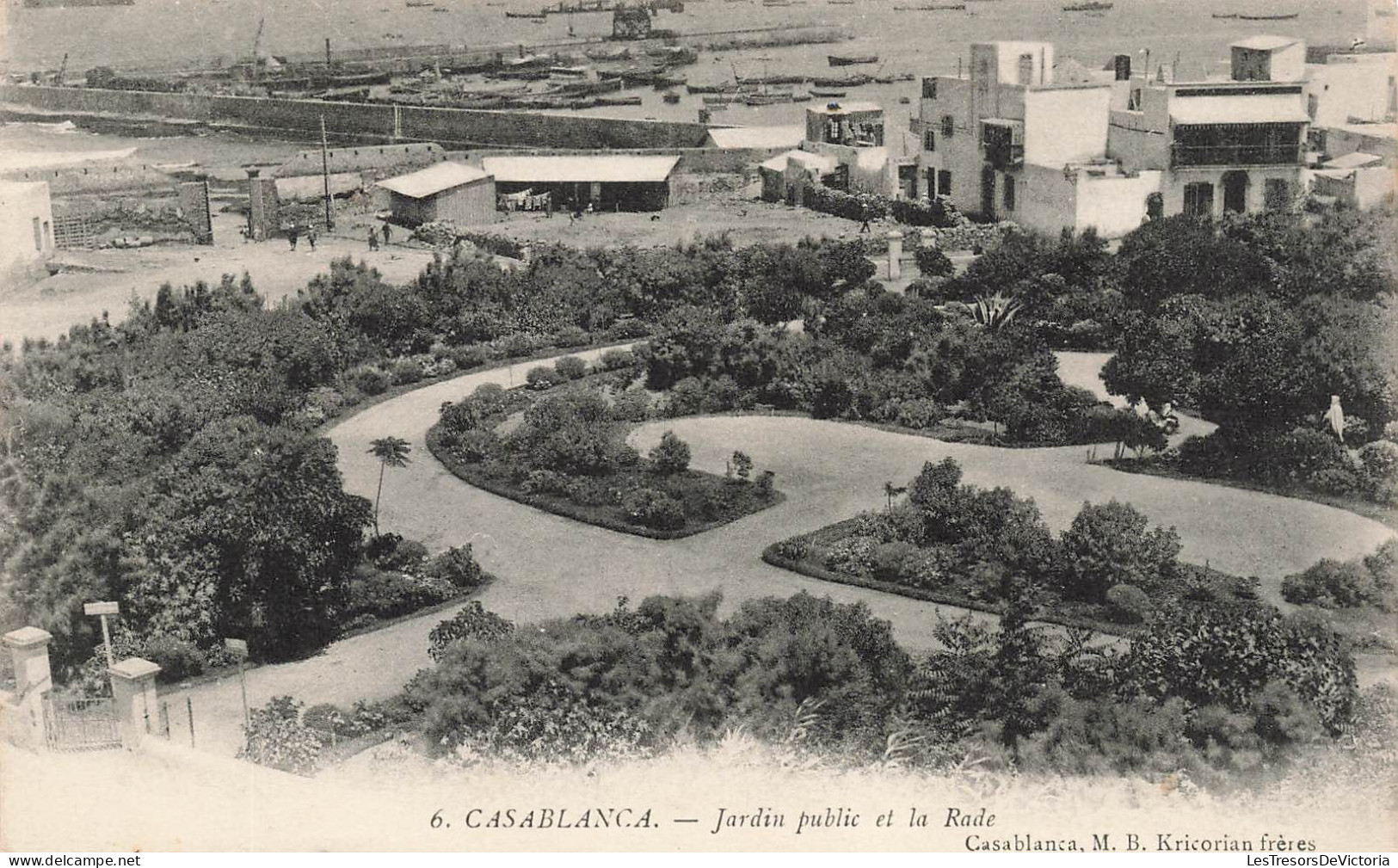 MAROC - Casablanca - Vue Sur Le Jardin Et La Rade - Carte Postale Ancienne - Casablanca