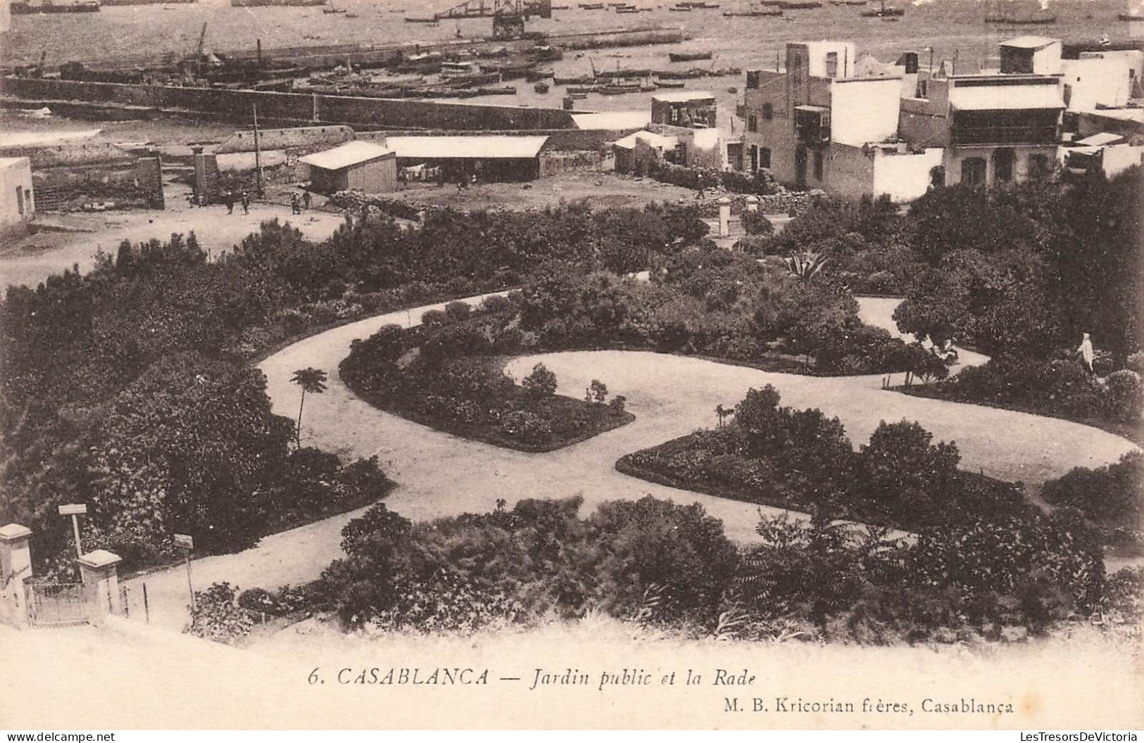 MAROC - Casablanca - Vue Sur Le Jardin Et La Rade - Carte Postale Ancienne - Casablanca