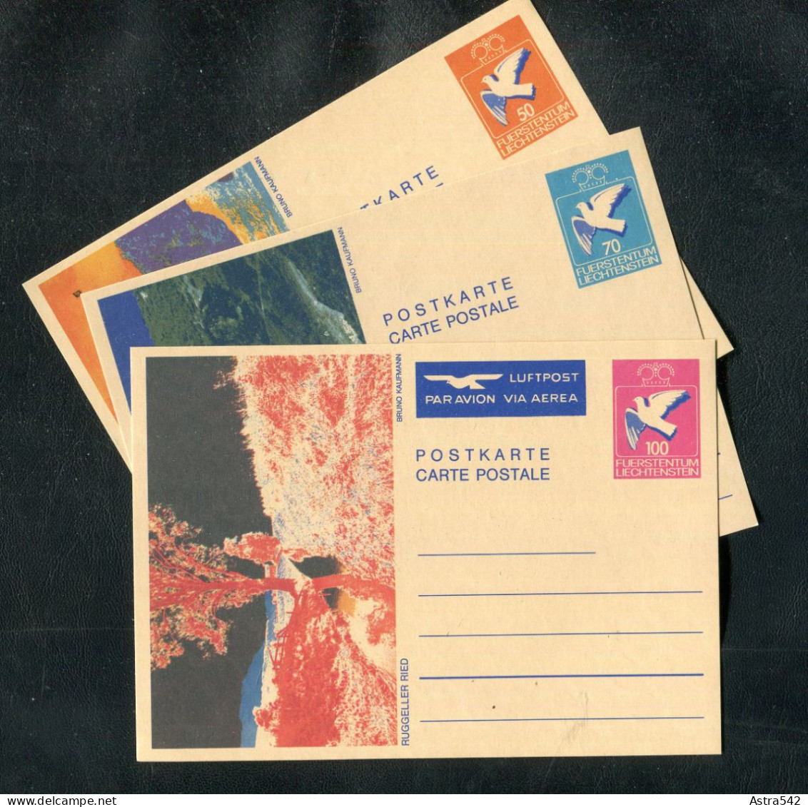 "LIECHTENSTEIN" 1964, Postkarten Mi. P 82-P 84 ** (1891) - Entiers Postaux