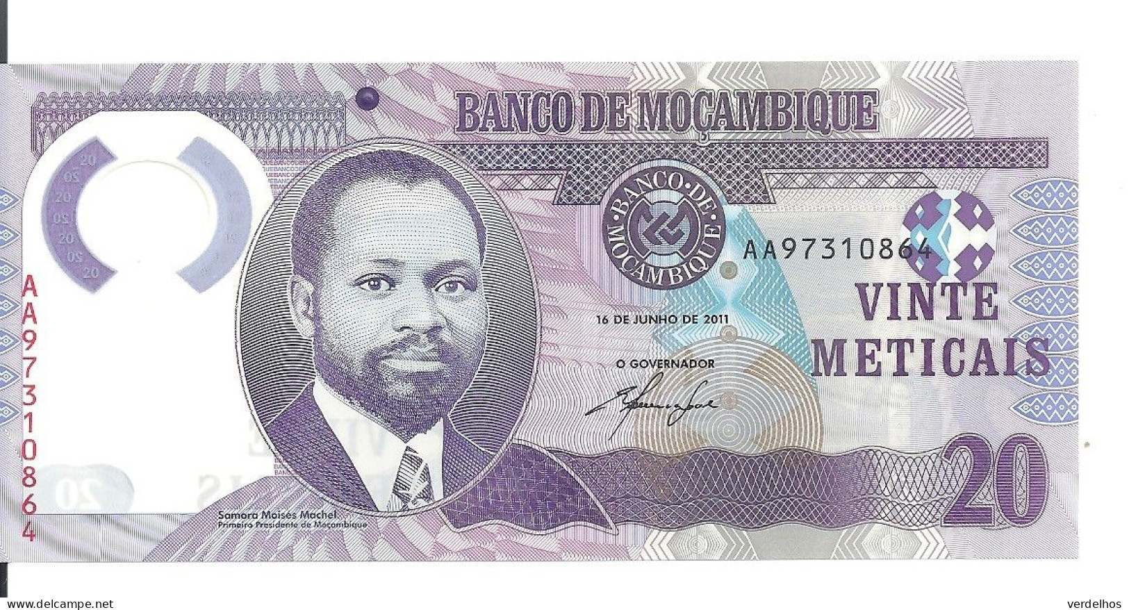 MOZAMBIQUE 20 METICAIS 2011 UNC P 149 - Mozambique