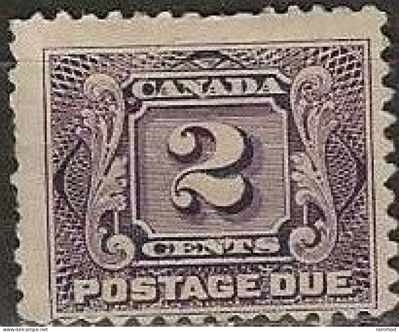 CANADA 1906 Postage Due Stamp - 2c. - Violet MH - Segnatasse