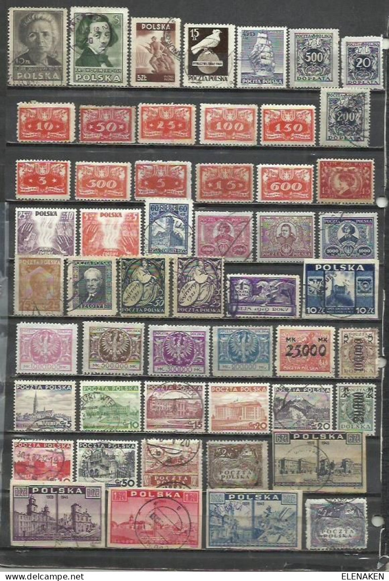 R470L-LOTE SELLOS ANTIGUOS POLONIA,CLASICOS,SIN TASAR,SIN REPETIDOS,IMAGEN REAL. POLAND OLD STAMPS LOT, CLASSIC, - Collections