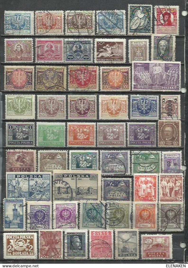 R470M-LOTE SELLOS ANTIGUOS POLONIA,CLASICOS,SIN TASAR,SIN REPETIDOS,IMAGEN REAL. POLAND OLD STAMPS LOT, CLASSIC, - Collections