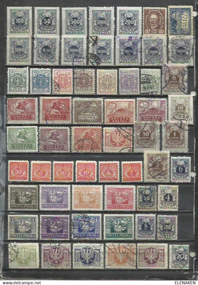 R470N-LOTE SELLOS ANTIGUOS POLONIA,CLASICOS,SIN TASAR,SIN REPETIDOS,IMAGEN REAL. POLAND OLD STAMPS LOT, CLASSIC, - Sammlungen