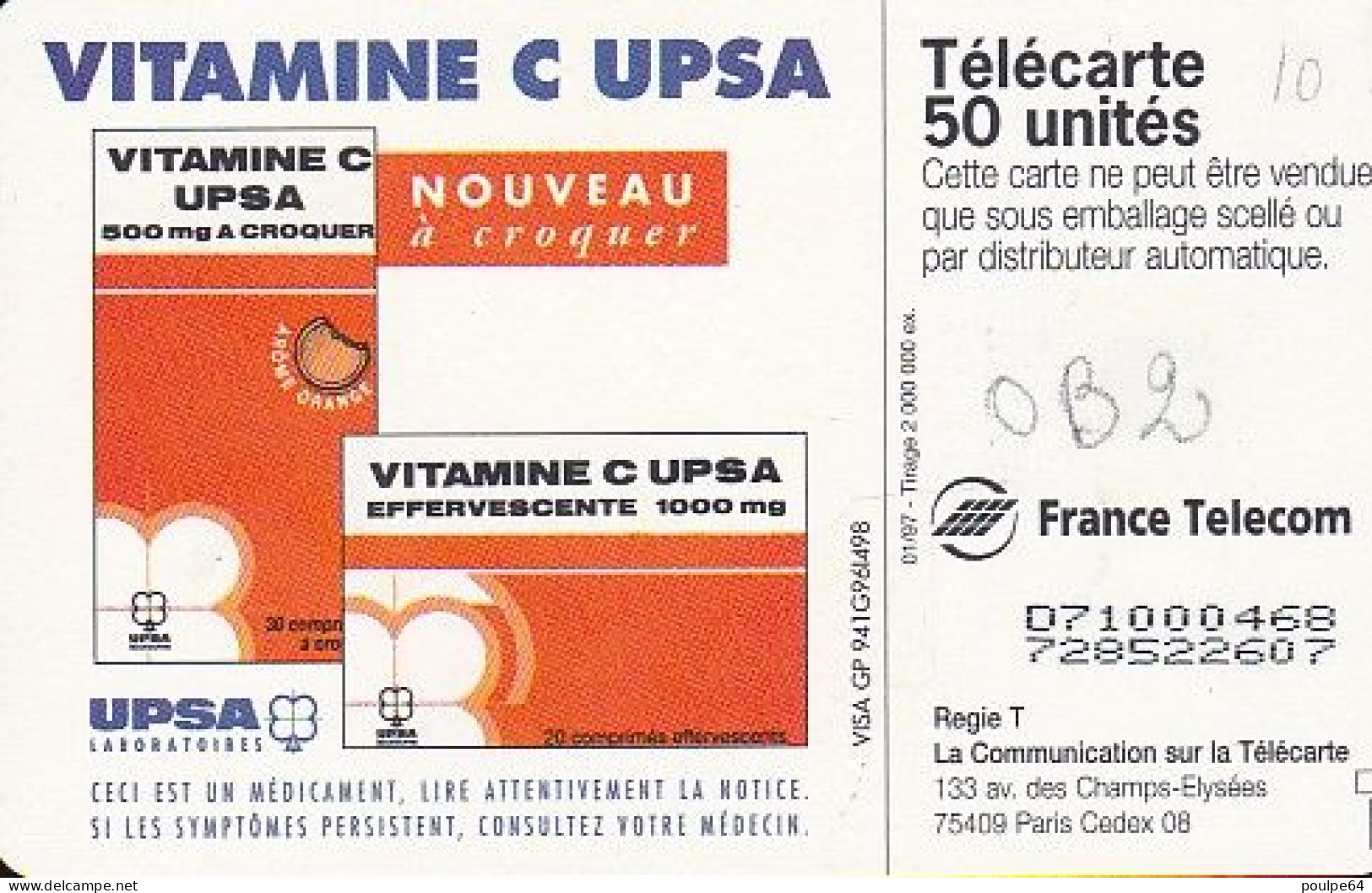 F714A  01/1997 - VITAMINE C UPSA - 50 OB2 - 1997