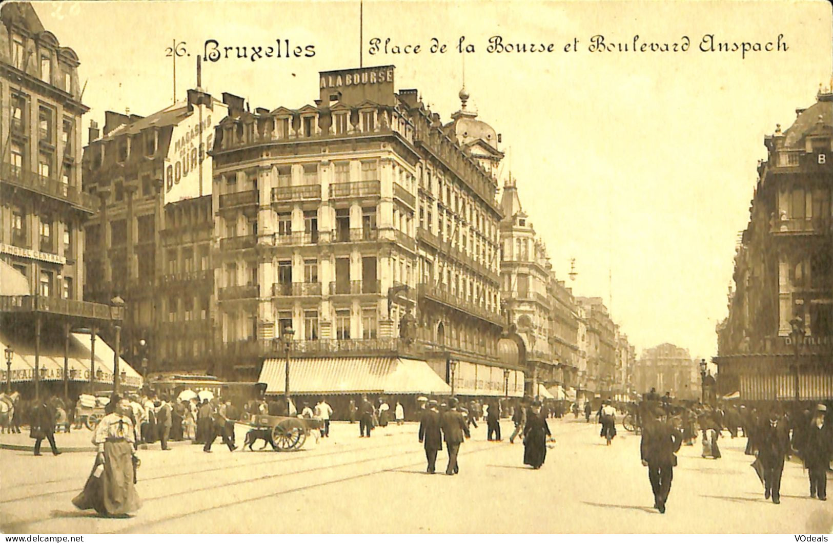 Belgique - Brussel - Bruxelles - Place De La Bourse Et Boulevard Anspach - Squares