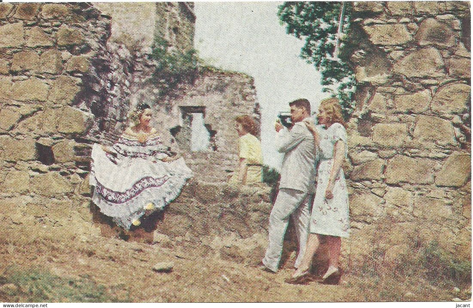 Panama - Fiesta Costume On Old Spanish Cathedral - Ed. Pan American World Airways - Panama