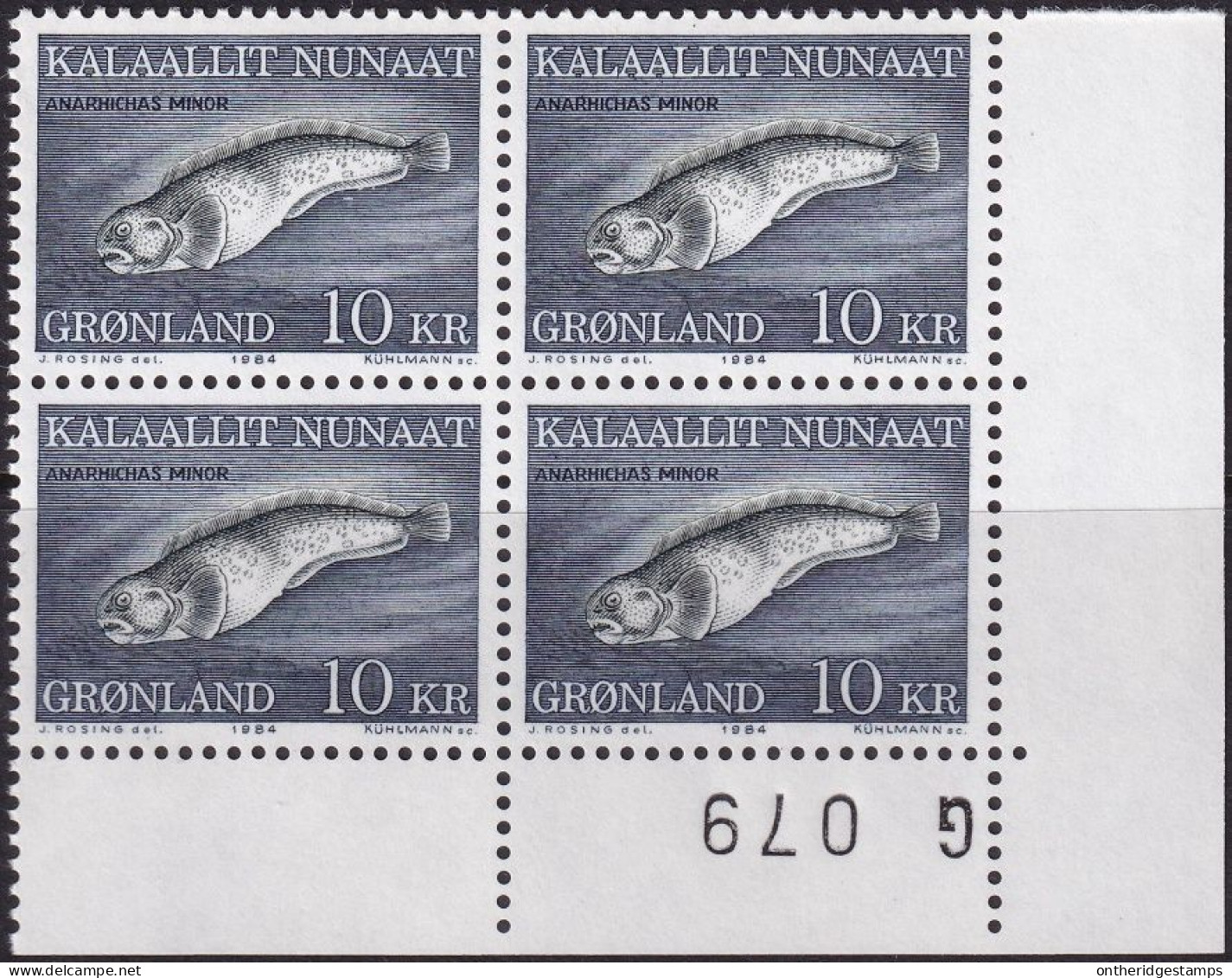 Greenland 1981 Sc 137  Lower Right Block MNH** - Neufs