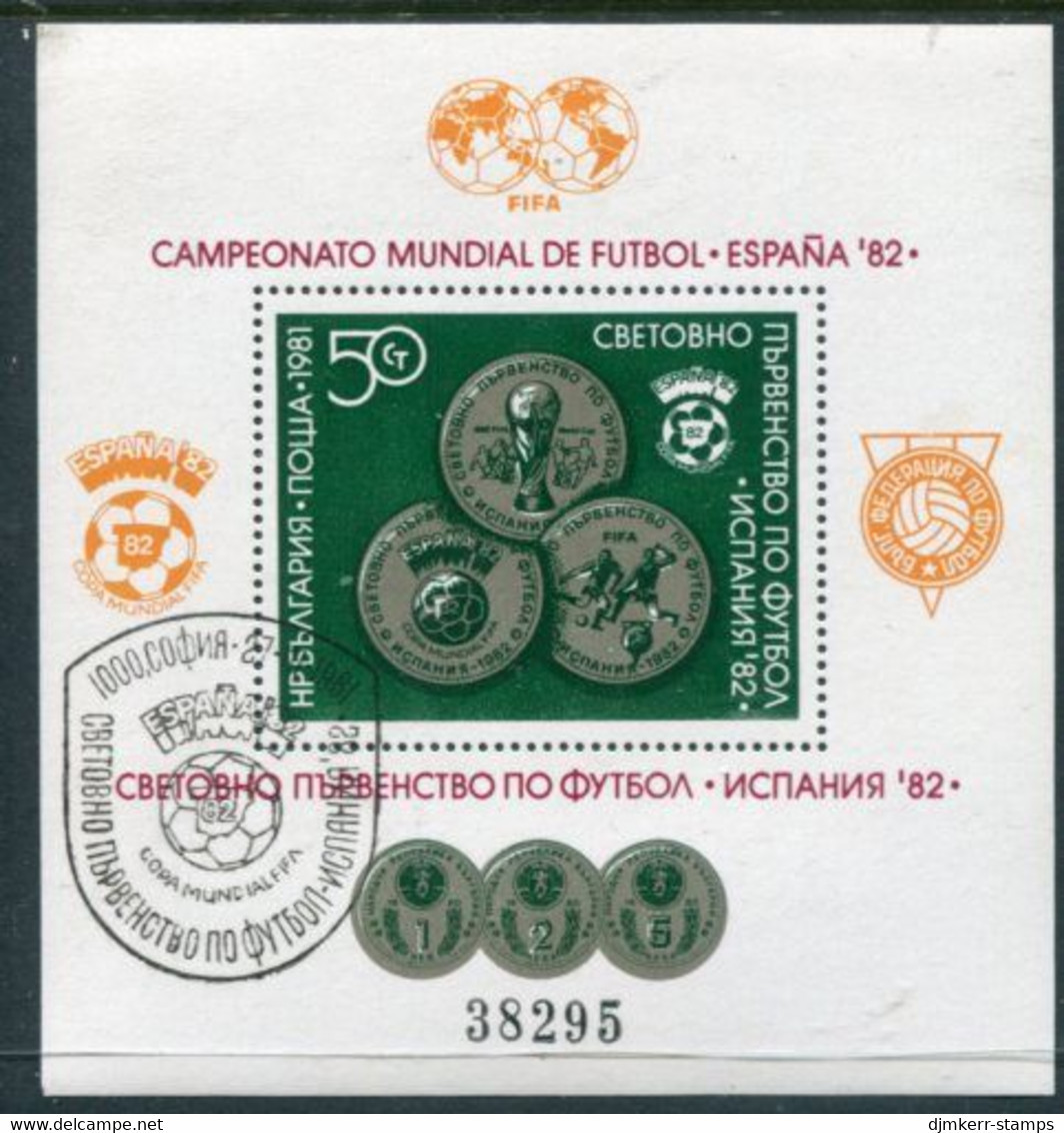 BULGARIA 1981  Football World Cup Block Used  Michel Block 111 - Used Stamps