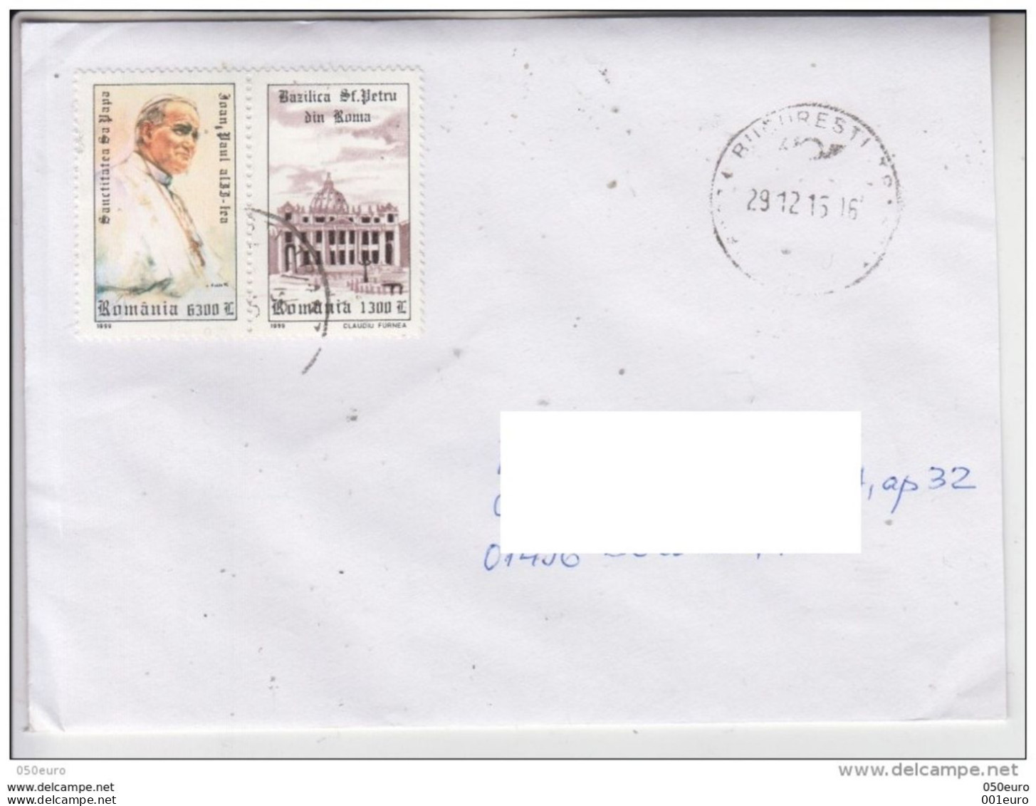 ROMANIA : POPE JEAN PAUL II VISIT IN ROMANIA Cover Circulated #357539394 - Registered Shipping! - Lettres & Documents