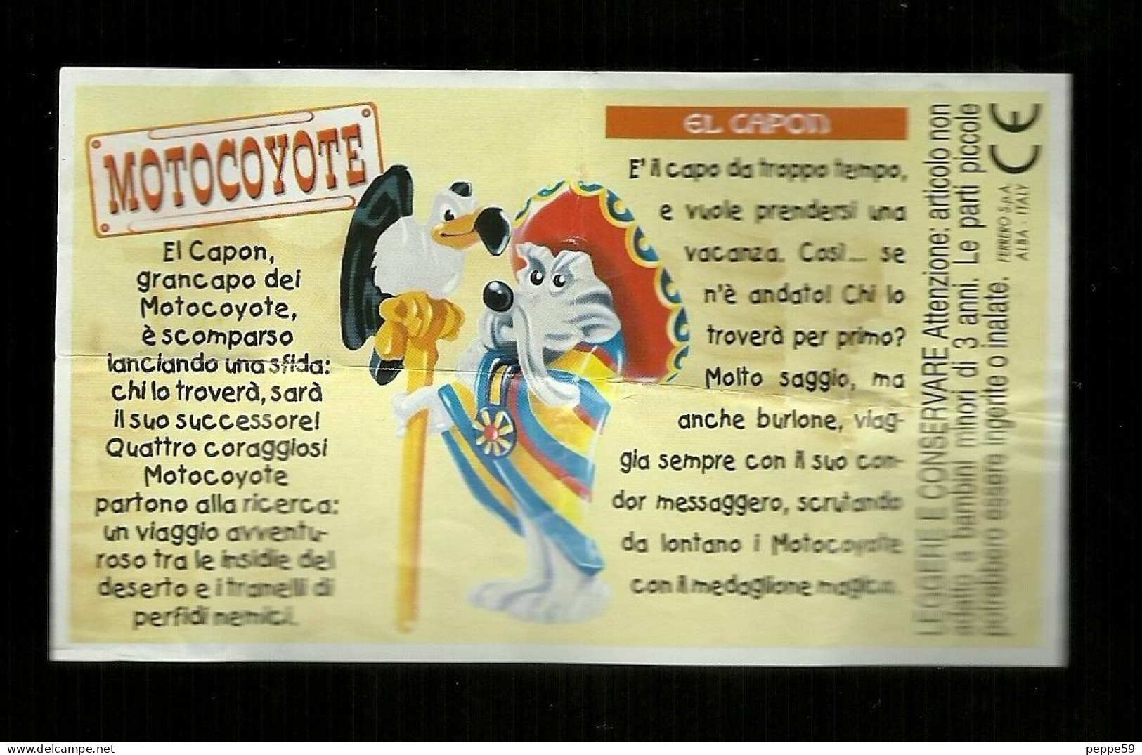 Kinder Ferrero BPZ - Cartina Motocoyote El Capon - Instructions