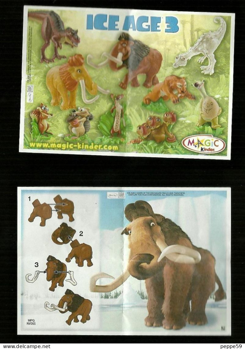 Kinder Ferrero BPZ - Cartina NV 265 Ice Age 3 - Notes