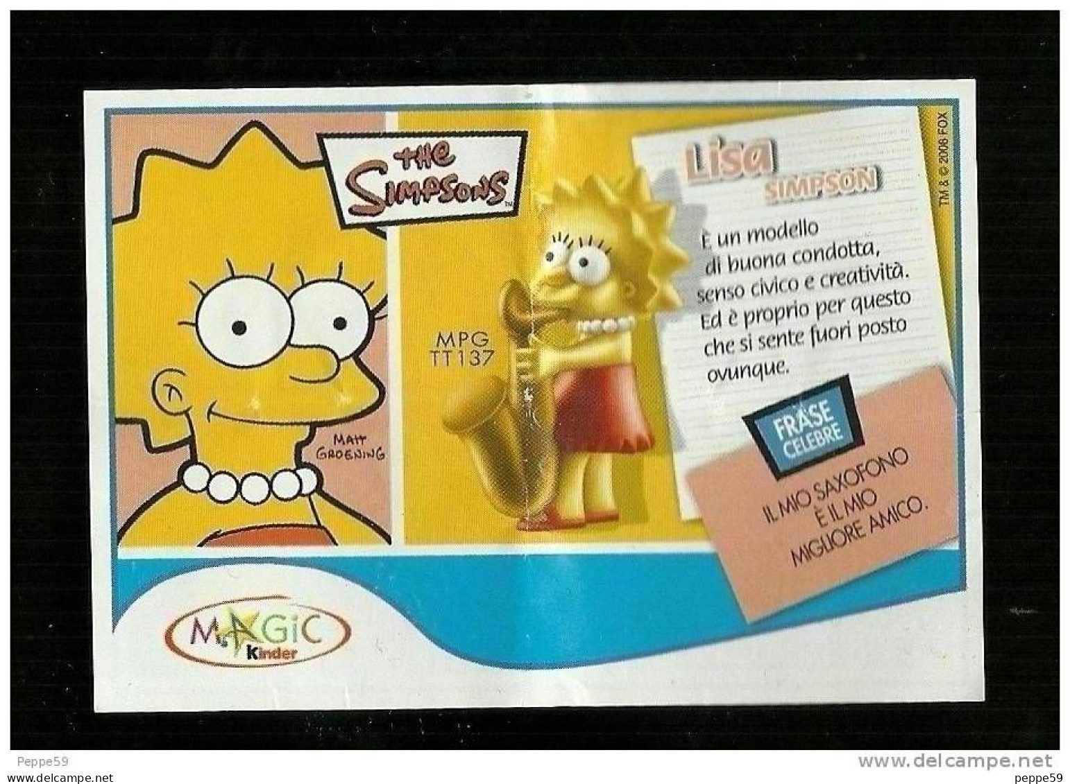 Kinder Ferrero BPZ - Cartina TT 137 - The Simpsons - Instrucciones