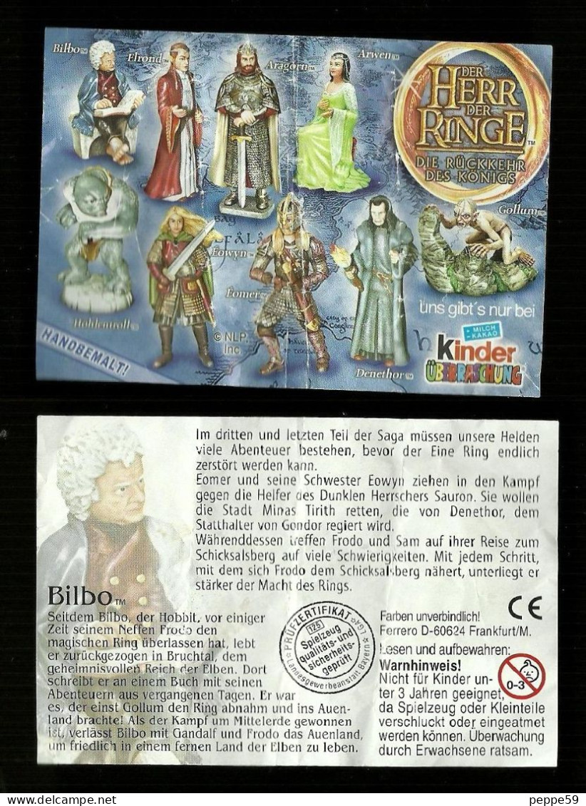 Kinder Ferrero BPZ - Cartina Signore Degli Anelli III - Instructions