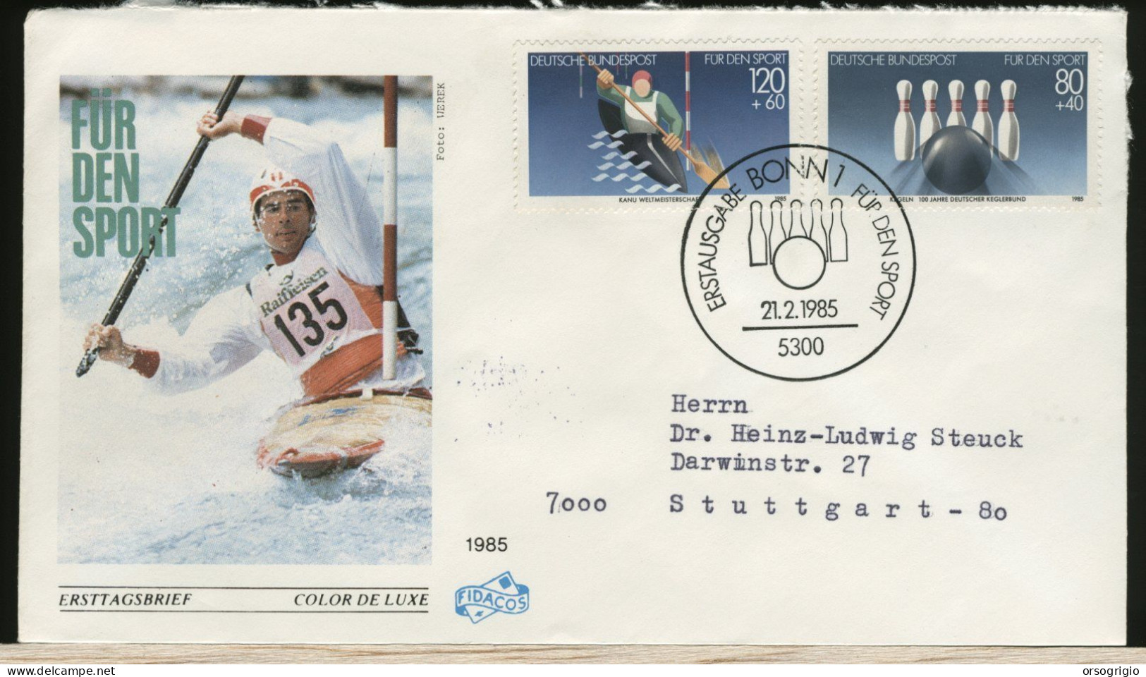 GERMANY - DEUTSCHE - FDC 1985 -  SPORT - 1981-1990