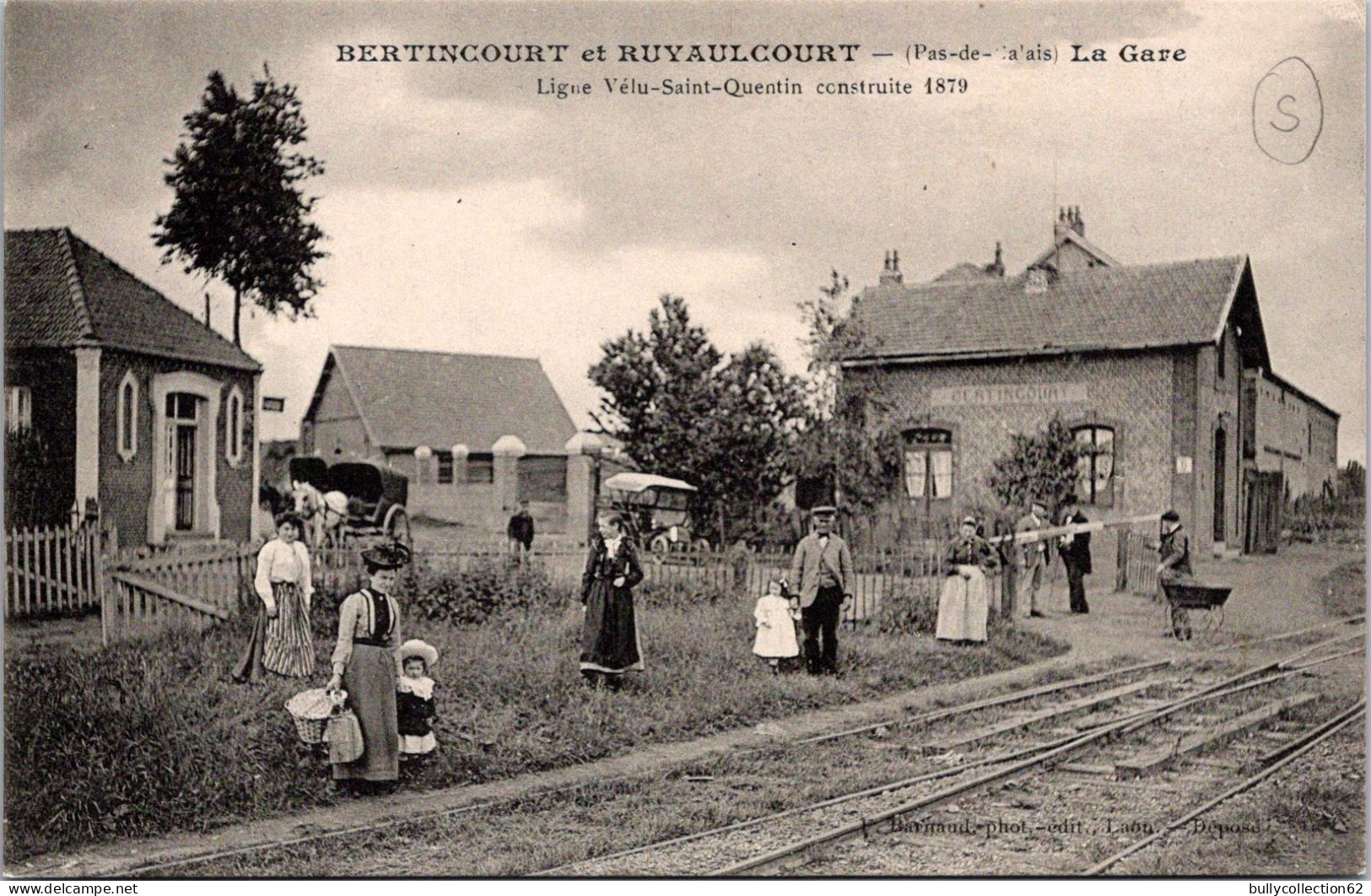 CPA - SELECTION - BERTINCOURT & RUYAULCOURT  - La Gare . Ligne De Vélu à Saint Quentin - Bertincourt