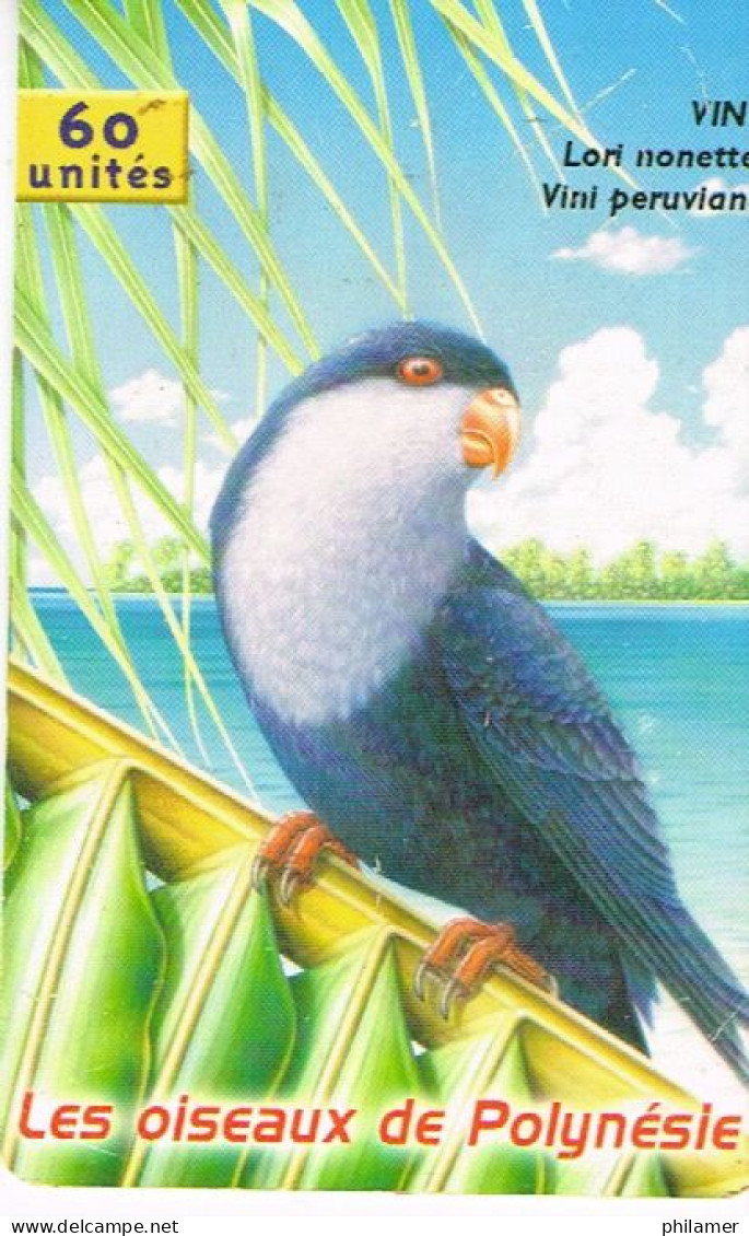 Polynesie Francaise French Polynesia Telecarte Phonecard PF 112 Lori Monette Vini Oiseau Bird Tahiti Ut BE - Polynésie Française