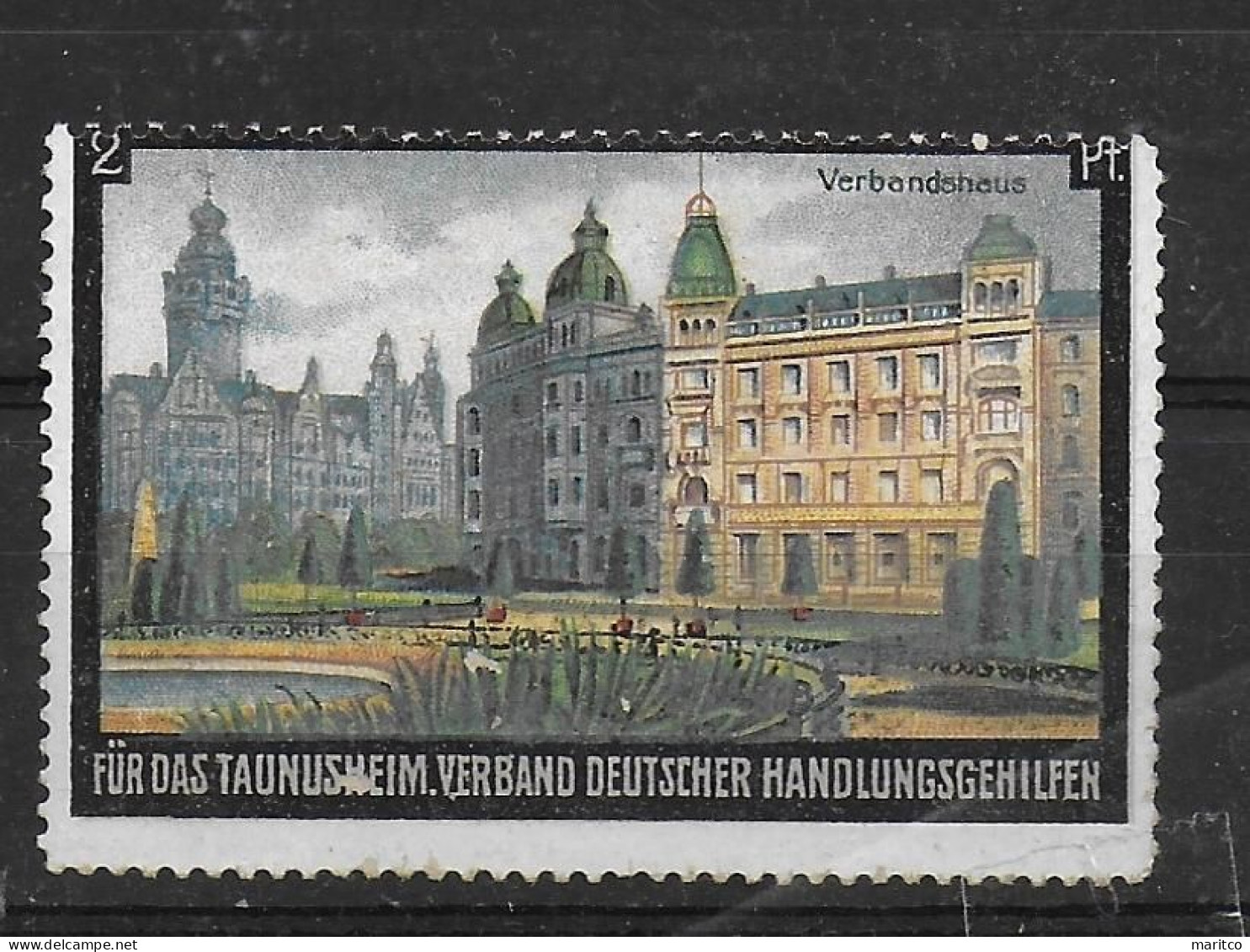 Deutsches Reich Taunusheim Verbandshaus Spendenmarke Cinderella Vignet Werbemarke Propaganda - Vignettes De Fantaisie