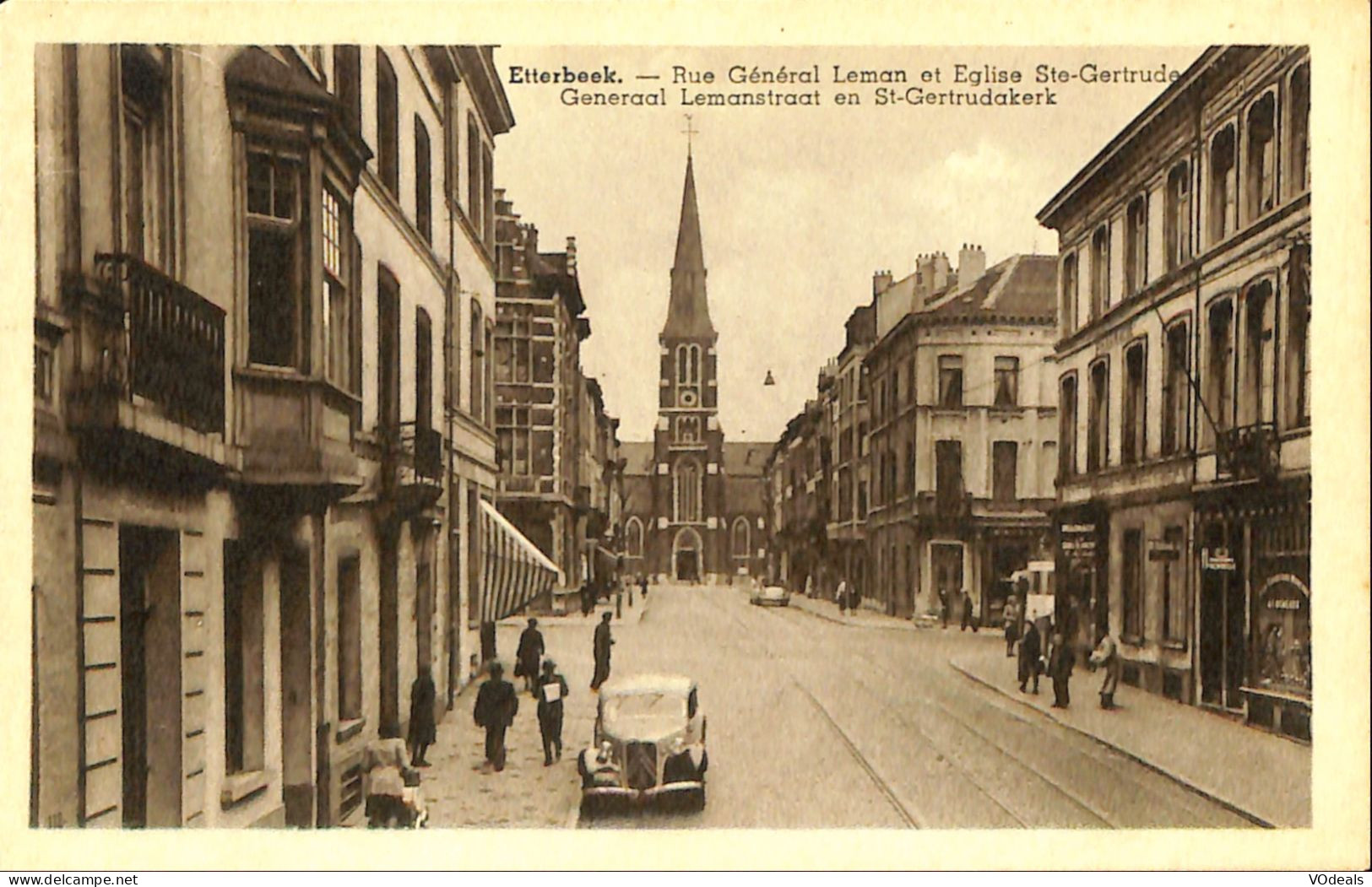 Belgique - Brussel - Bruxelles - Etterbeek - Rue Général Leman Et Eglise Ste-Gertrude - Etterbeek