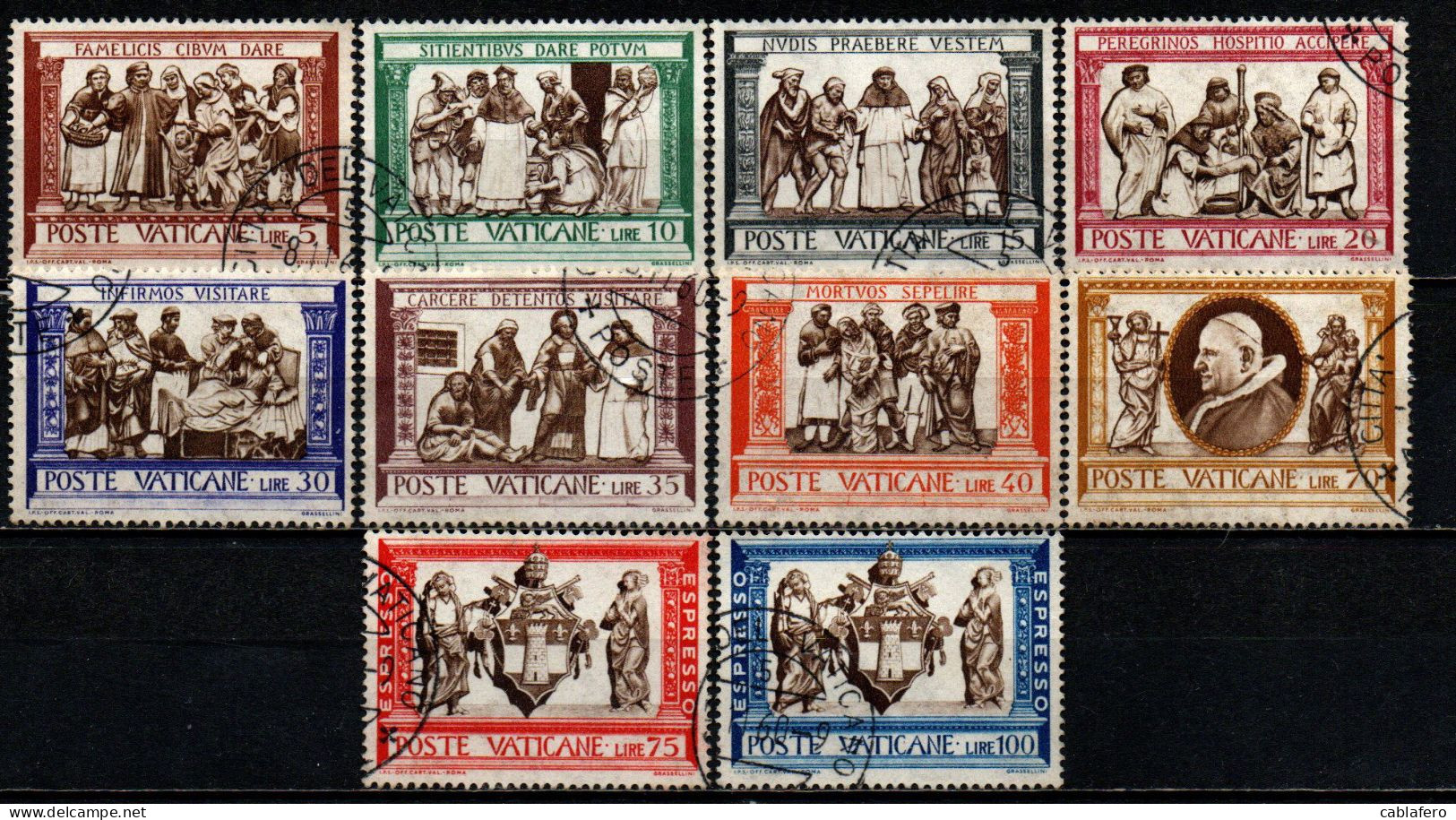 VATICANO - 1960 - SERIE MISERICORDIA - CON ESPRESSI - USATI - Used Stamps