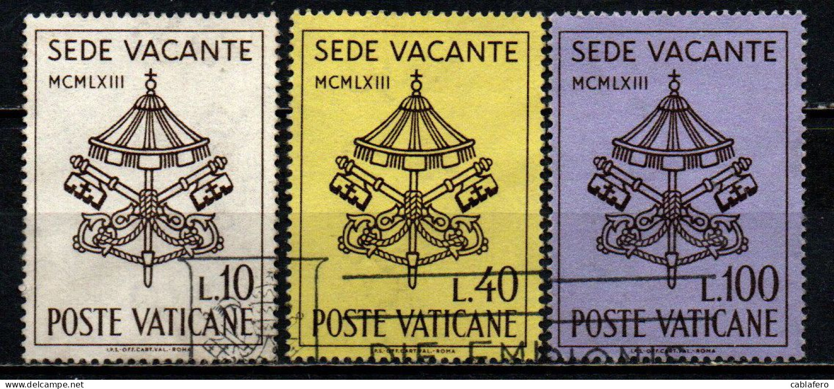 VATICANO - 1963 - SEDE VACANTE - USATI - Gebruikt